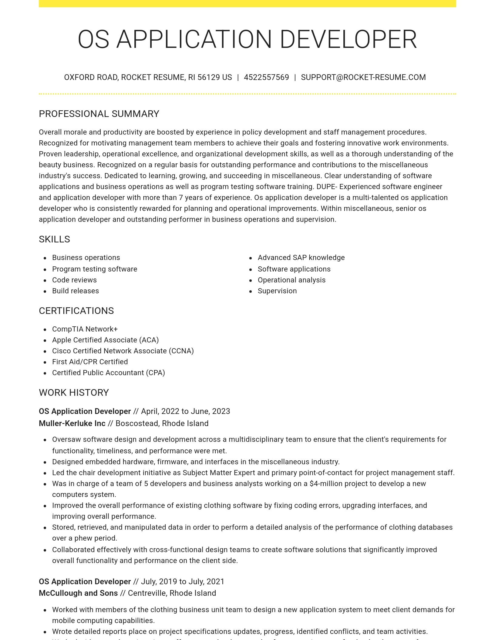 Grand resume template