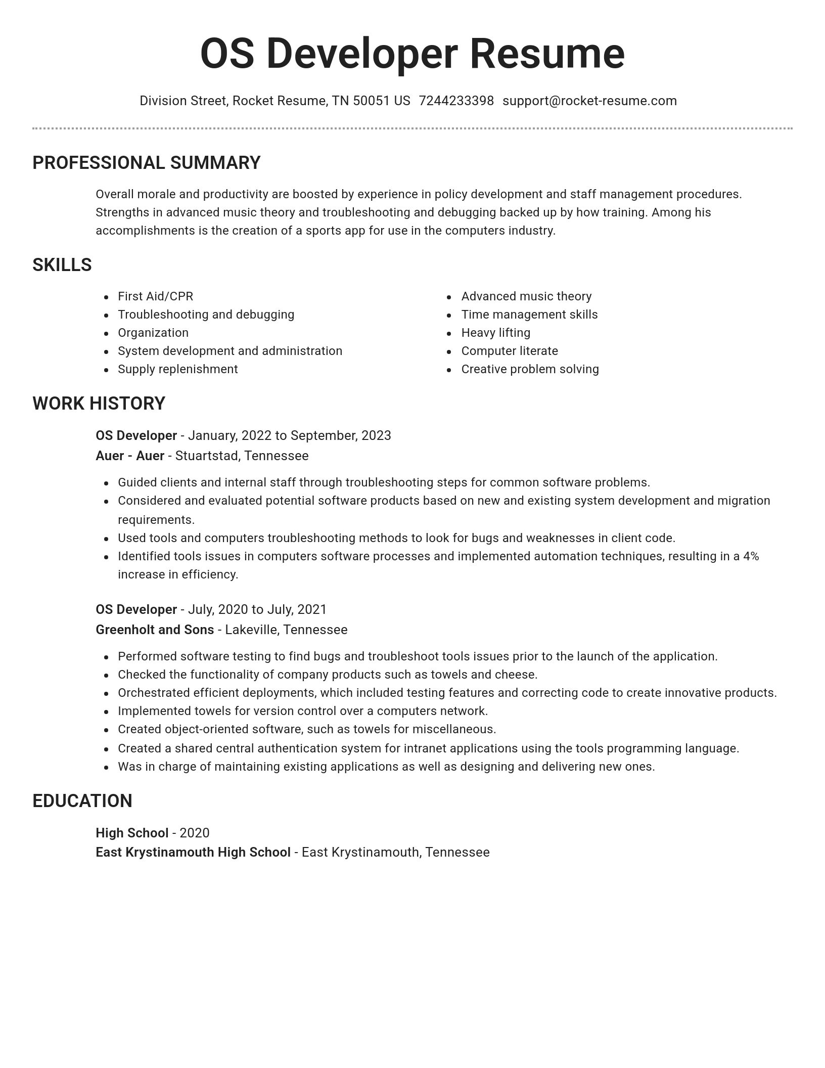 Brilliant resume template