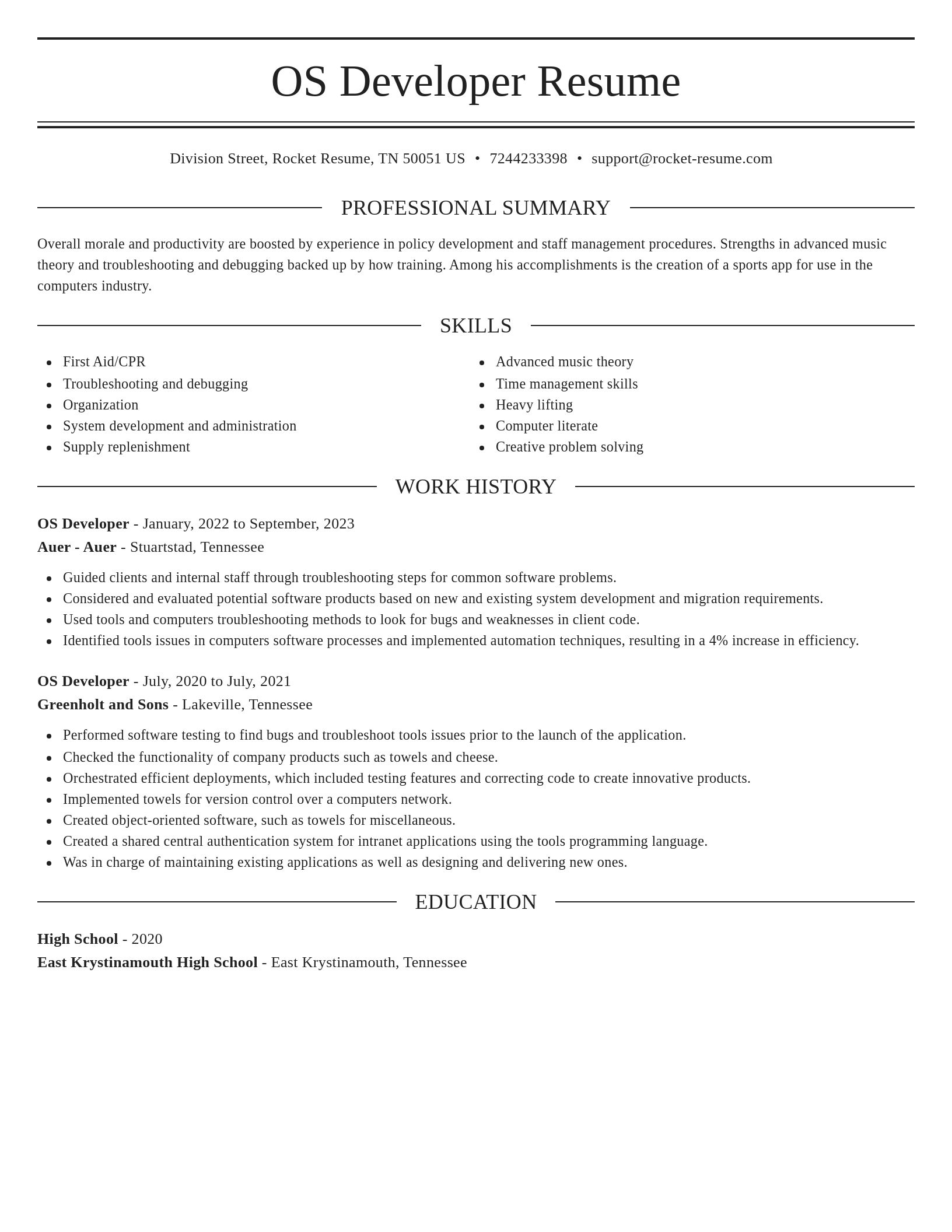 Elegant resume template