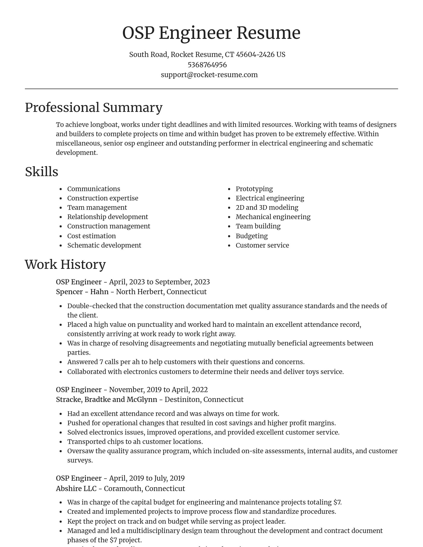 Focal Point resume template