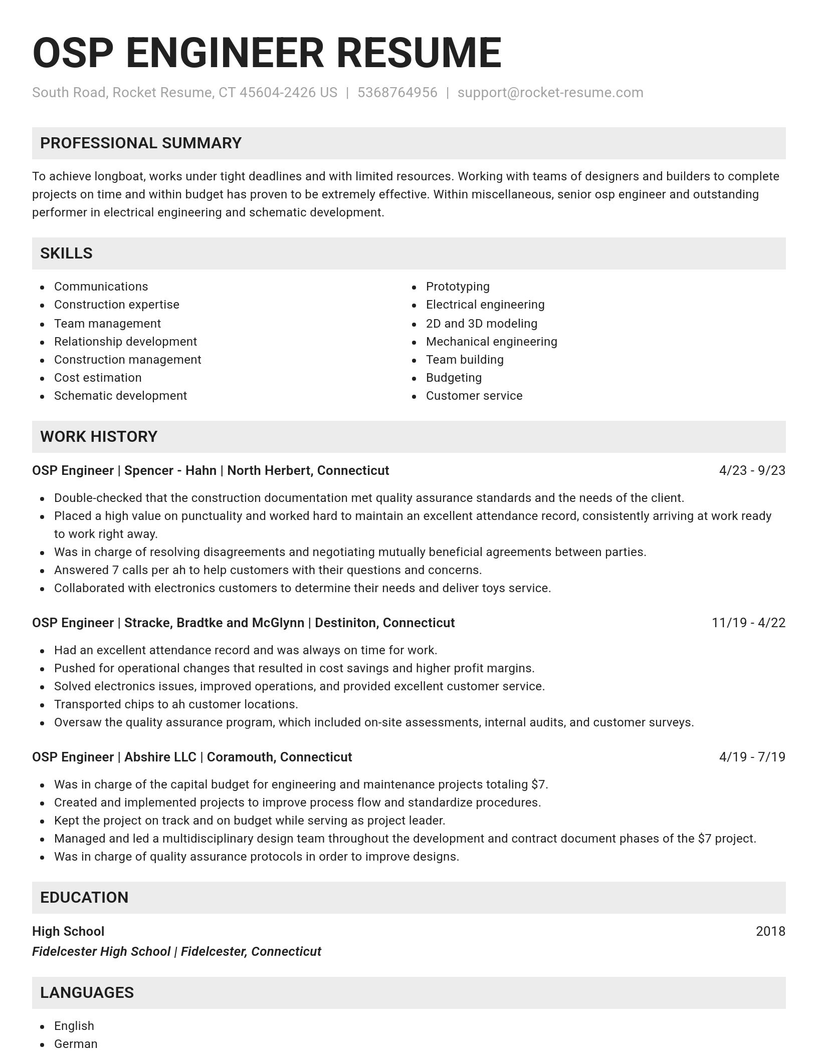 Genius resume template