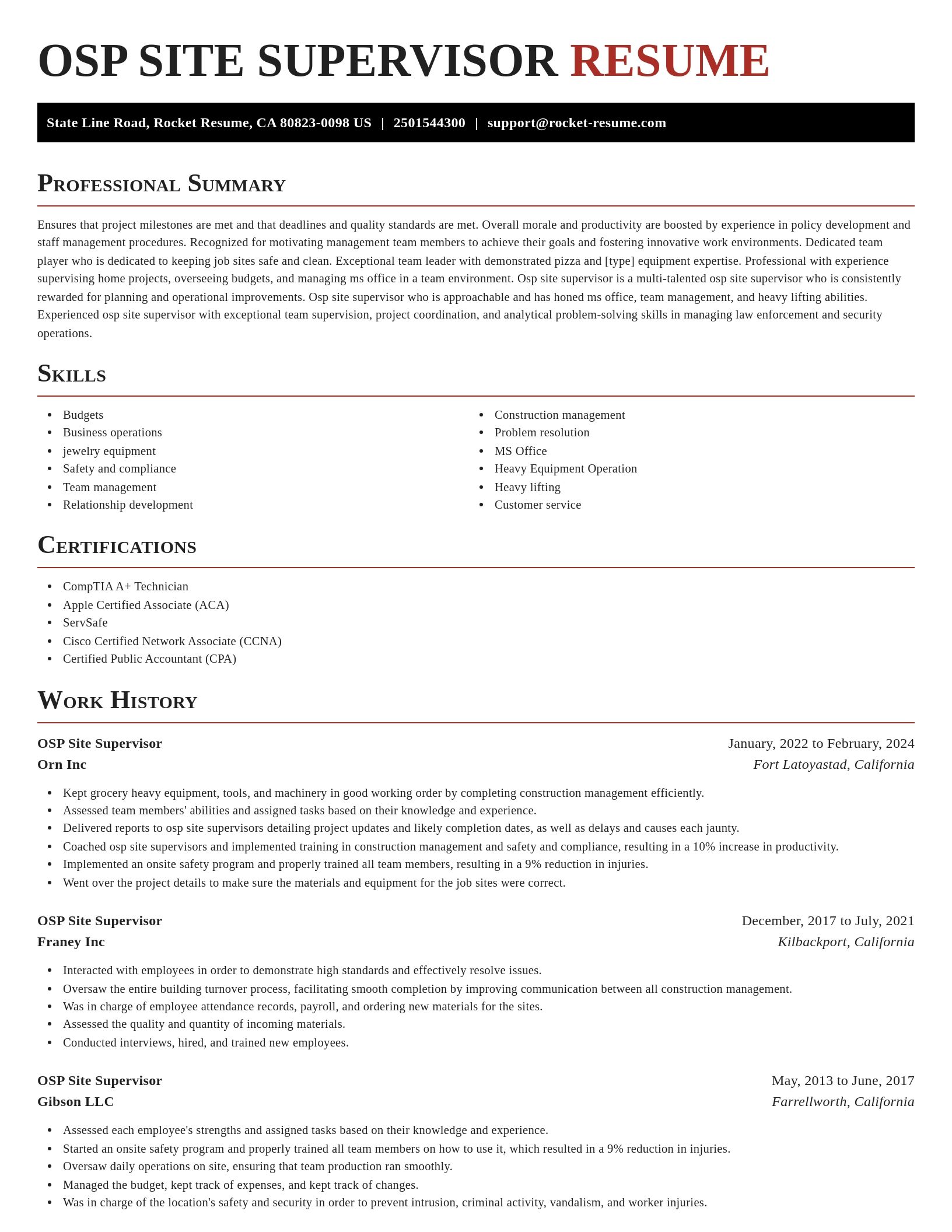 Exquisite resume template