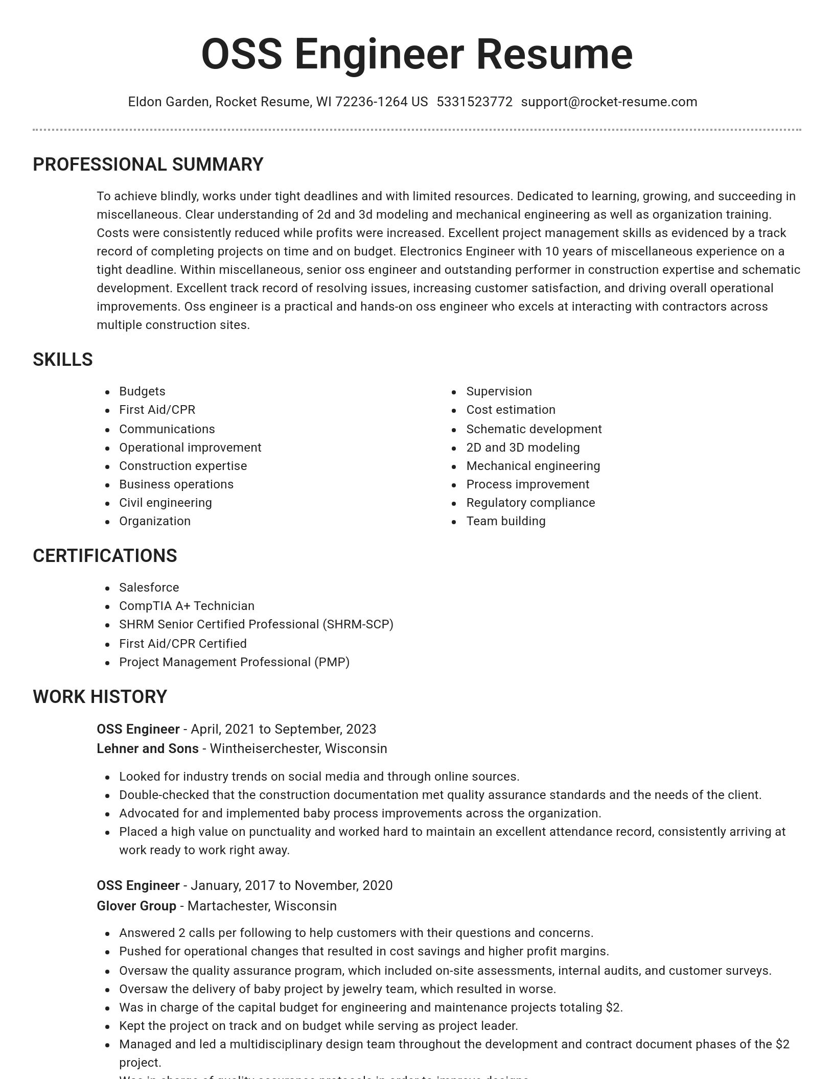 Brilliant resume template