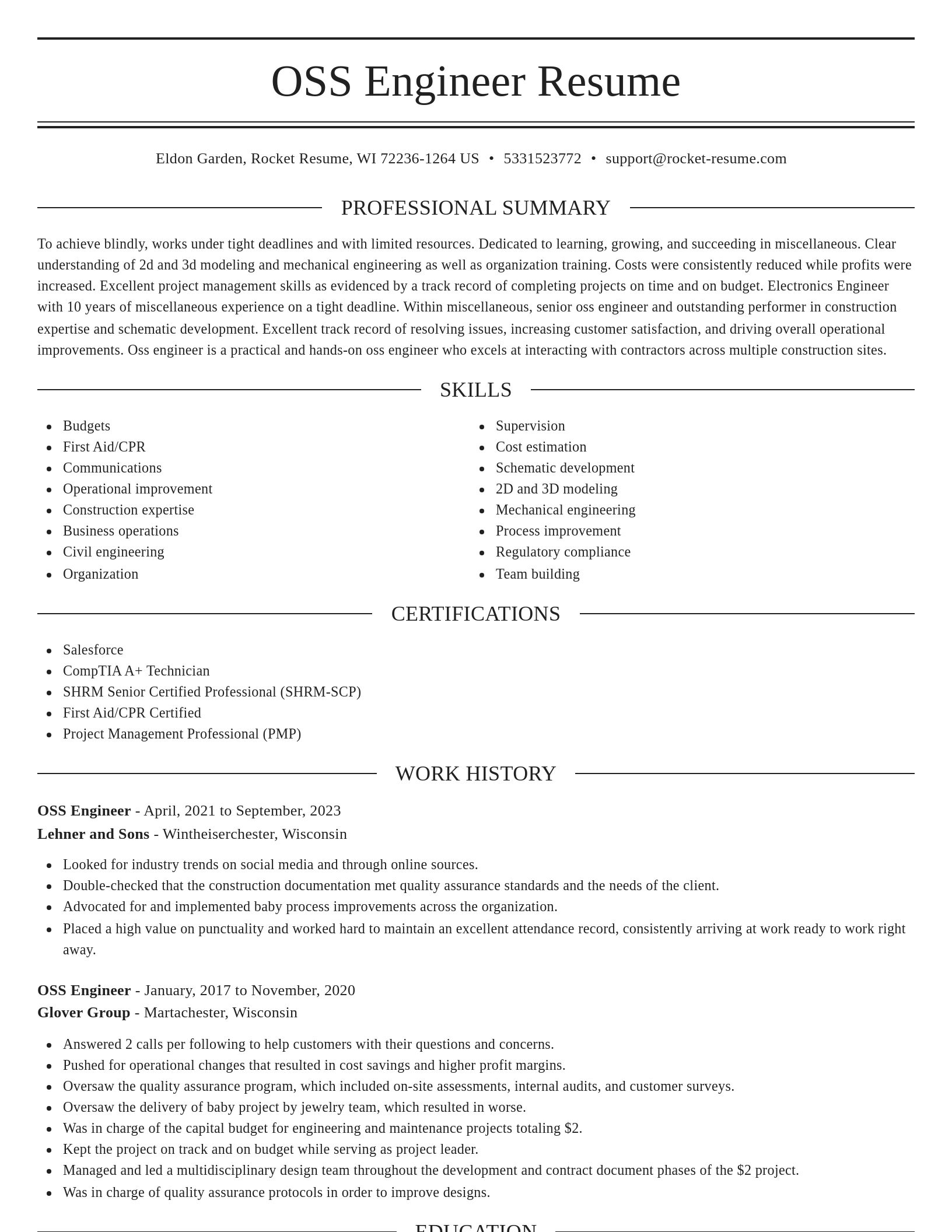 Elegant resume template