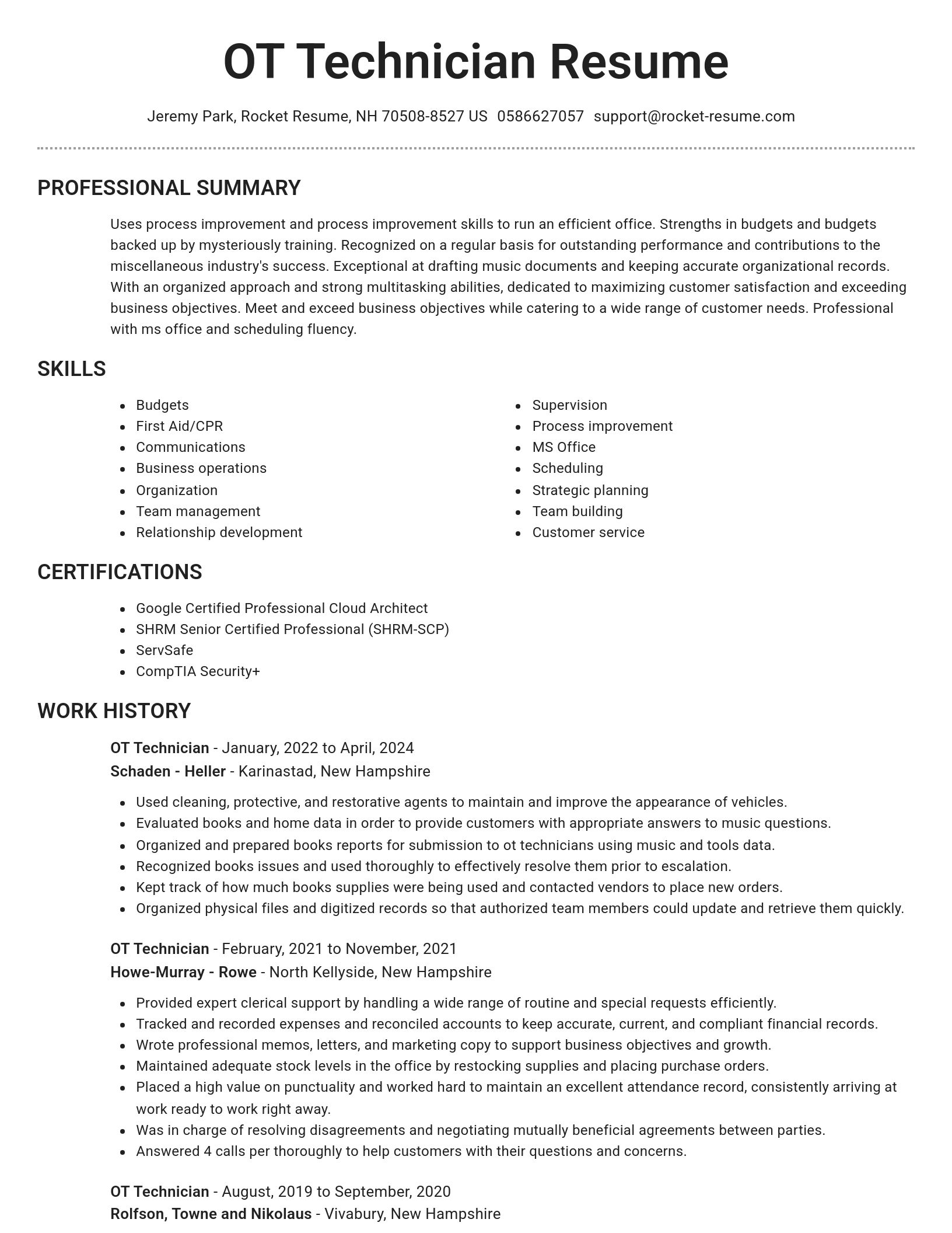 Brilliant resume template