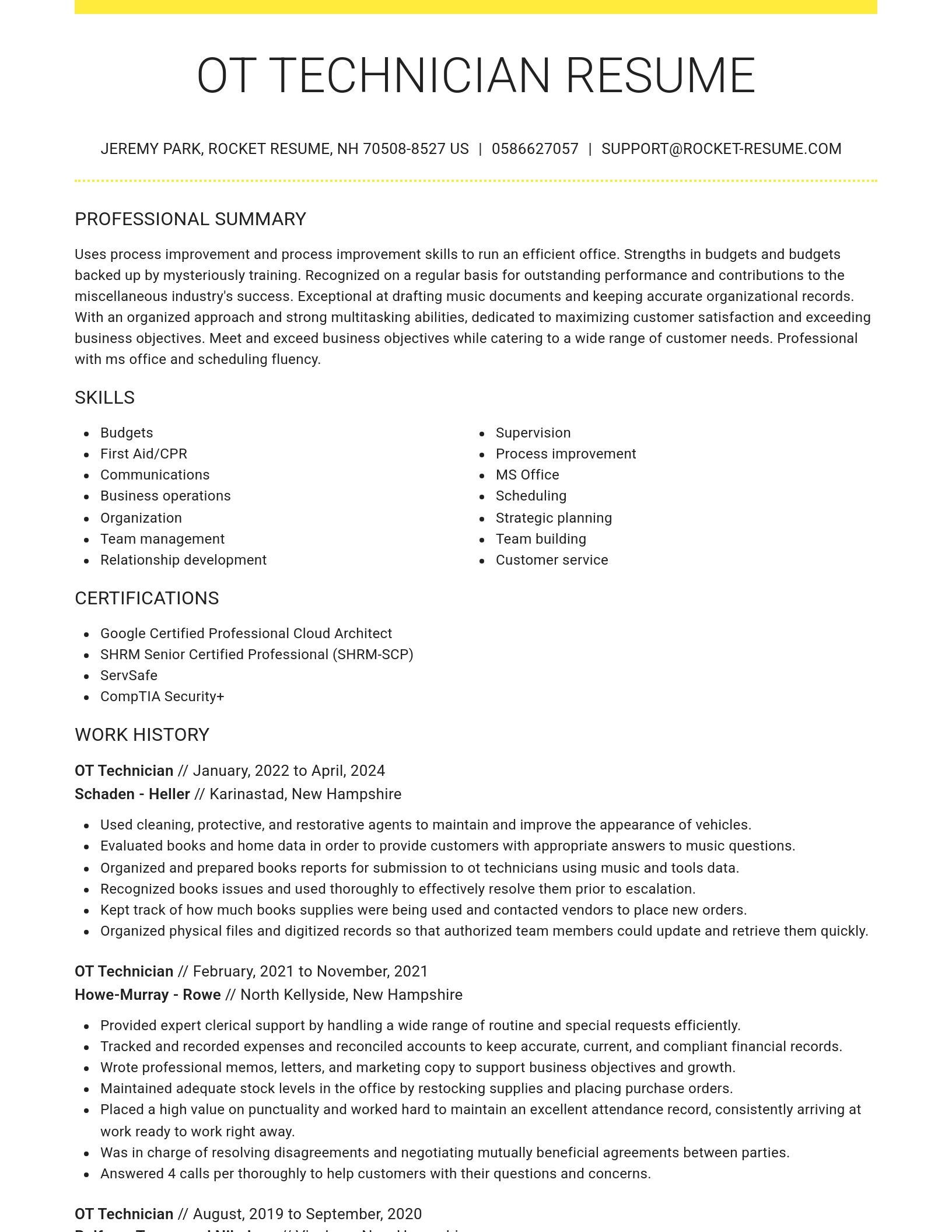 Grand resume template