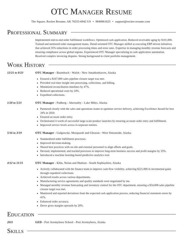 Director resume template