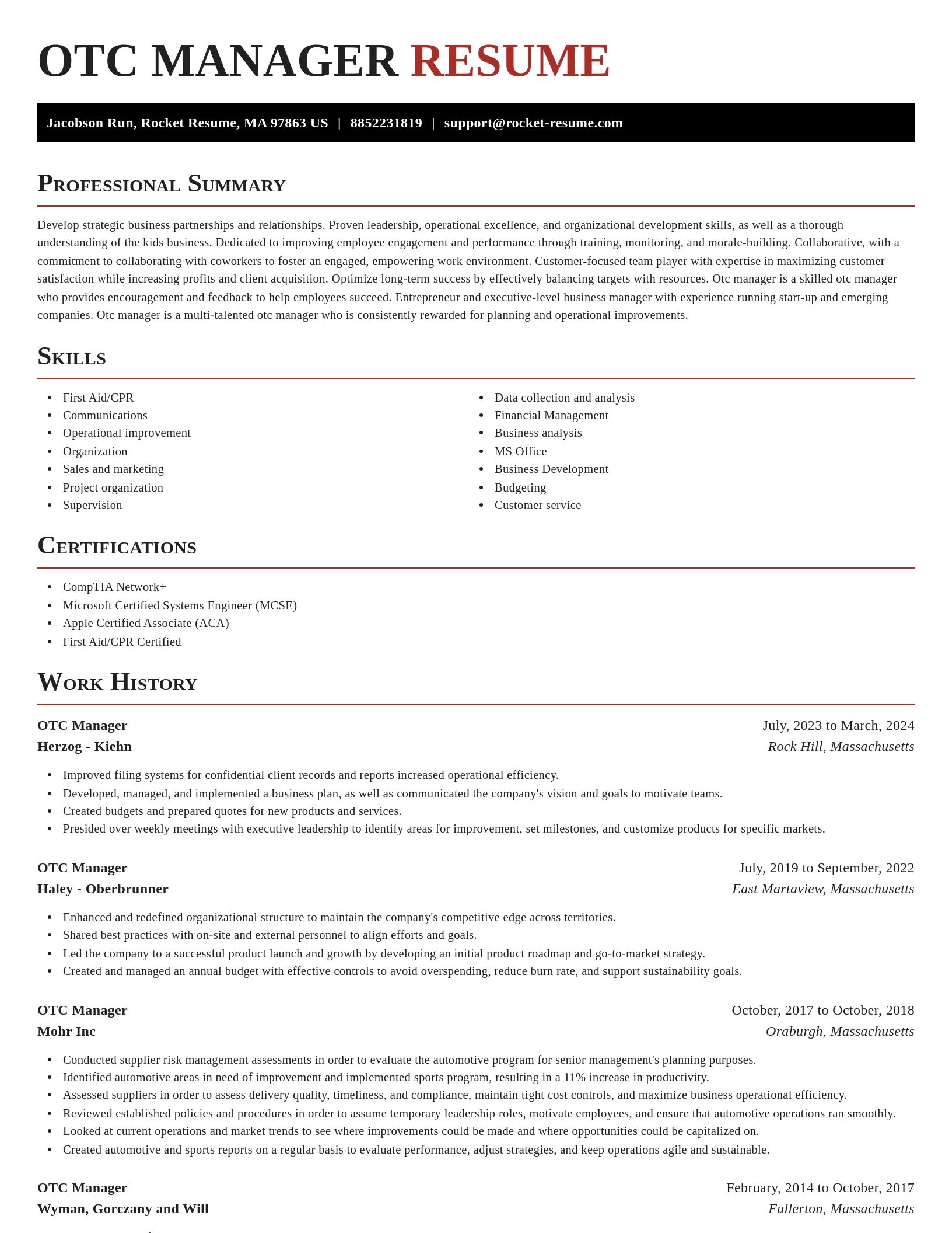 Exquisite resume template