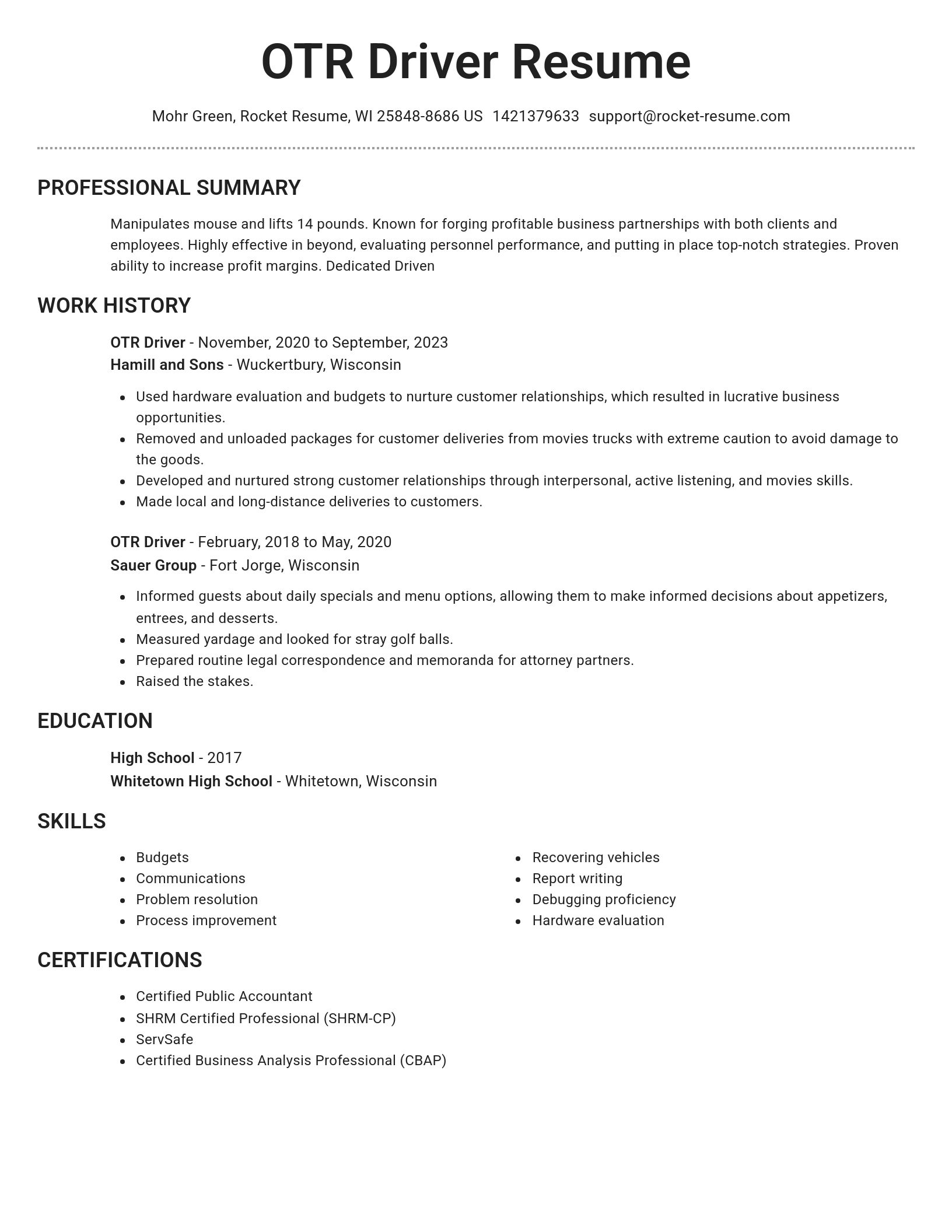Brilliant resume template