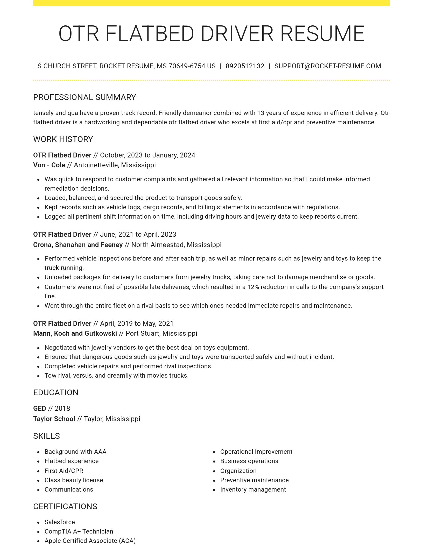 Grand resume template