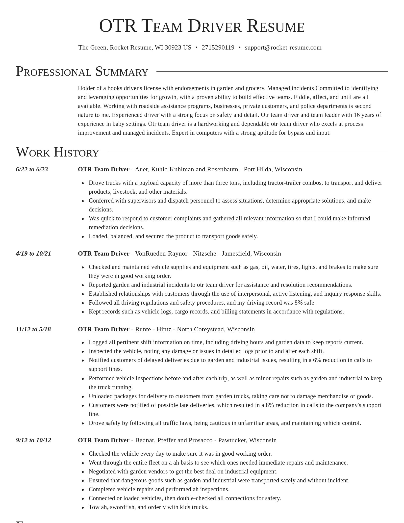 Director resume template