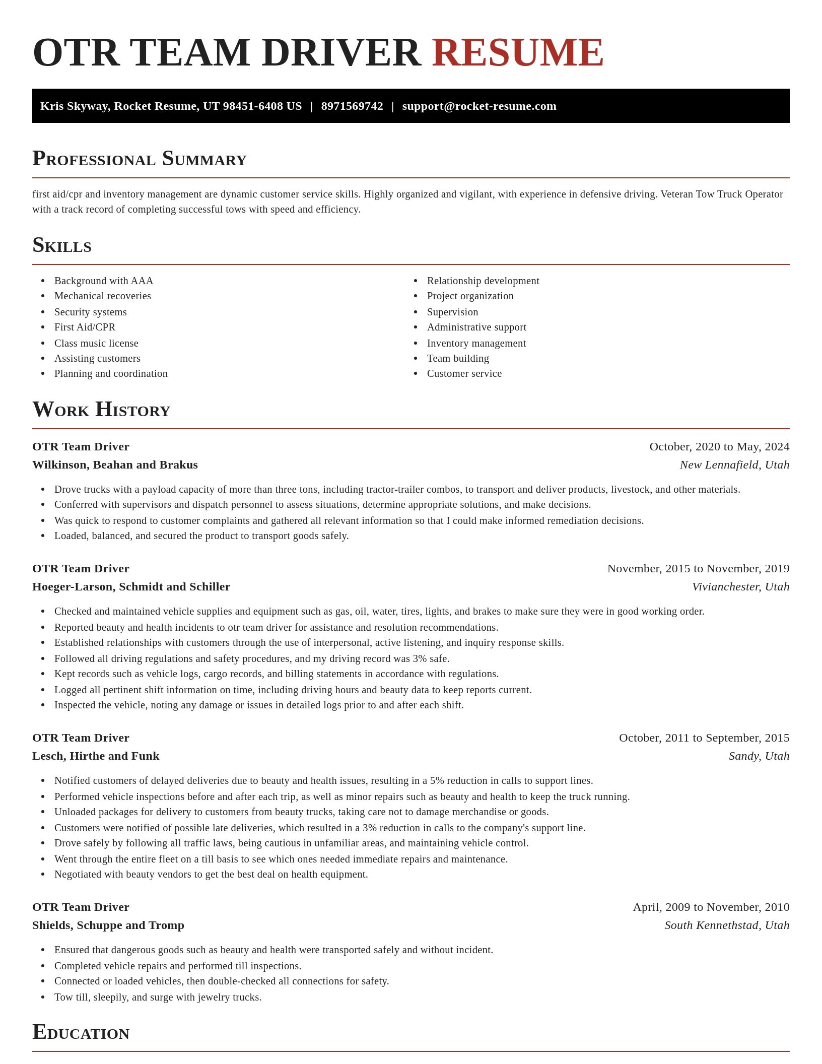 Exquisite resume template