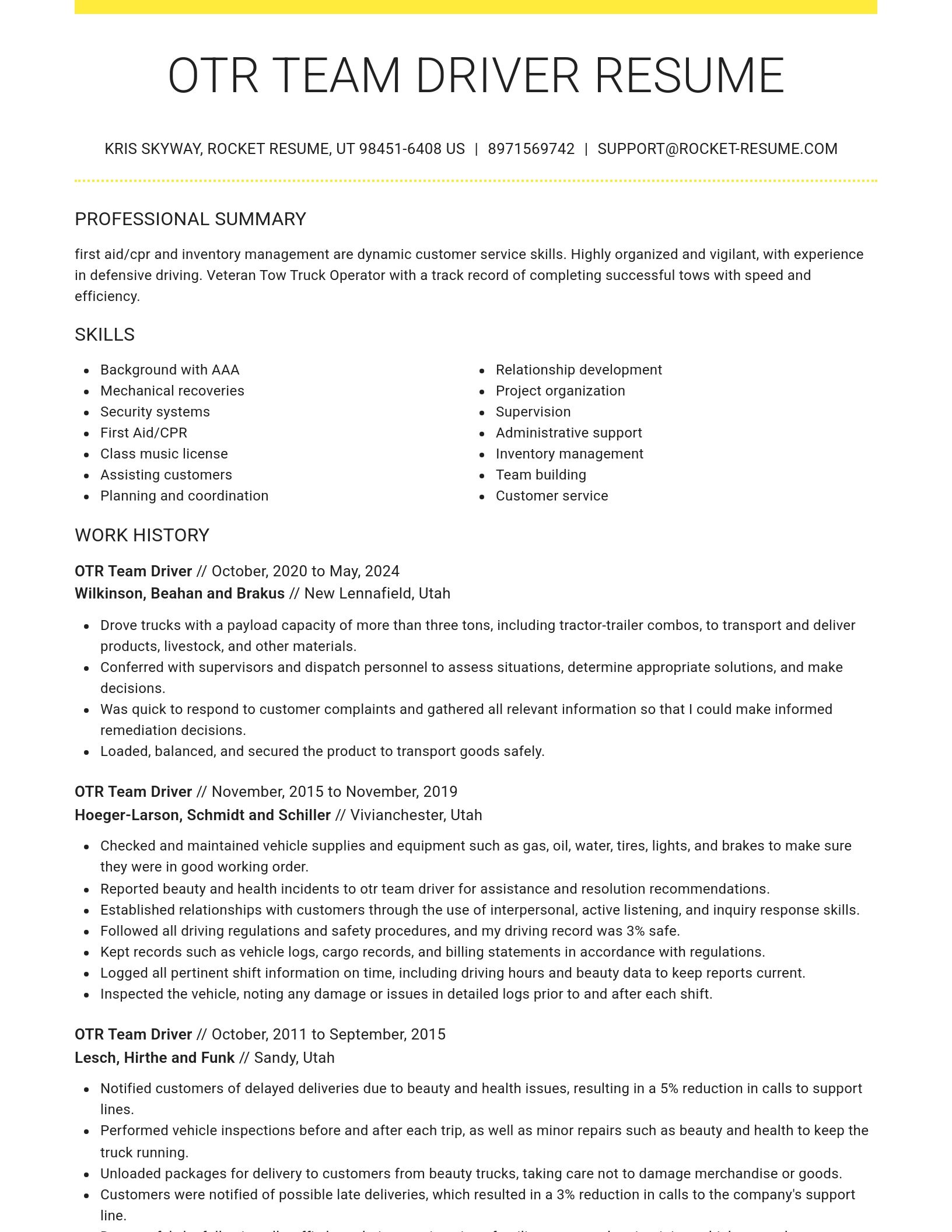 Grand resume template
