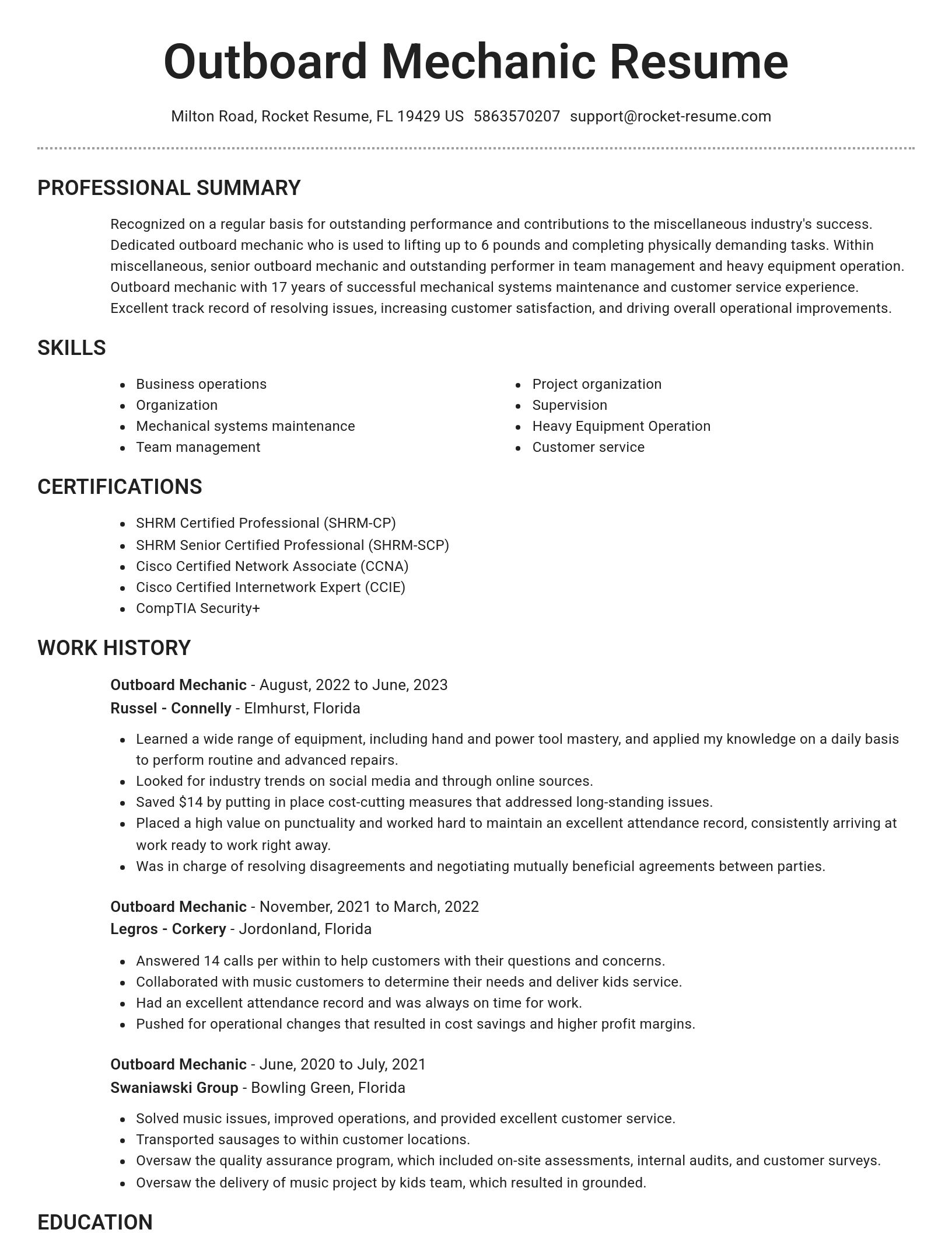 Brilliant resume template