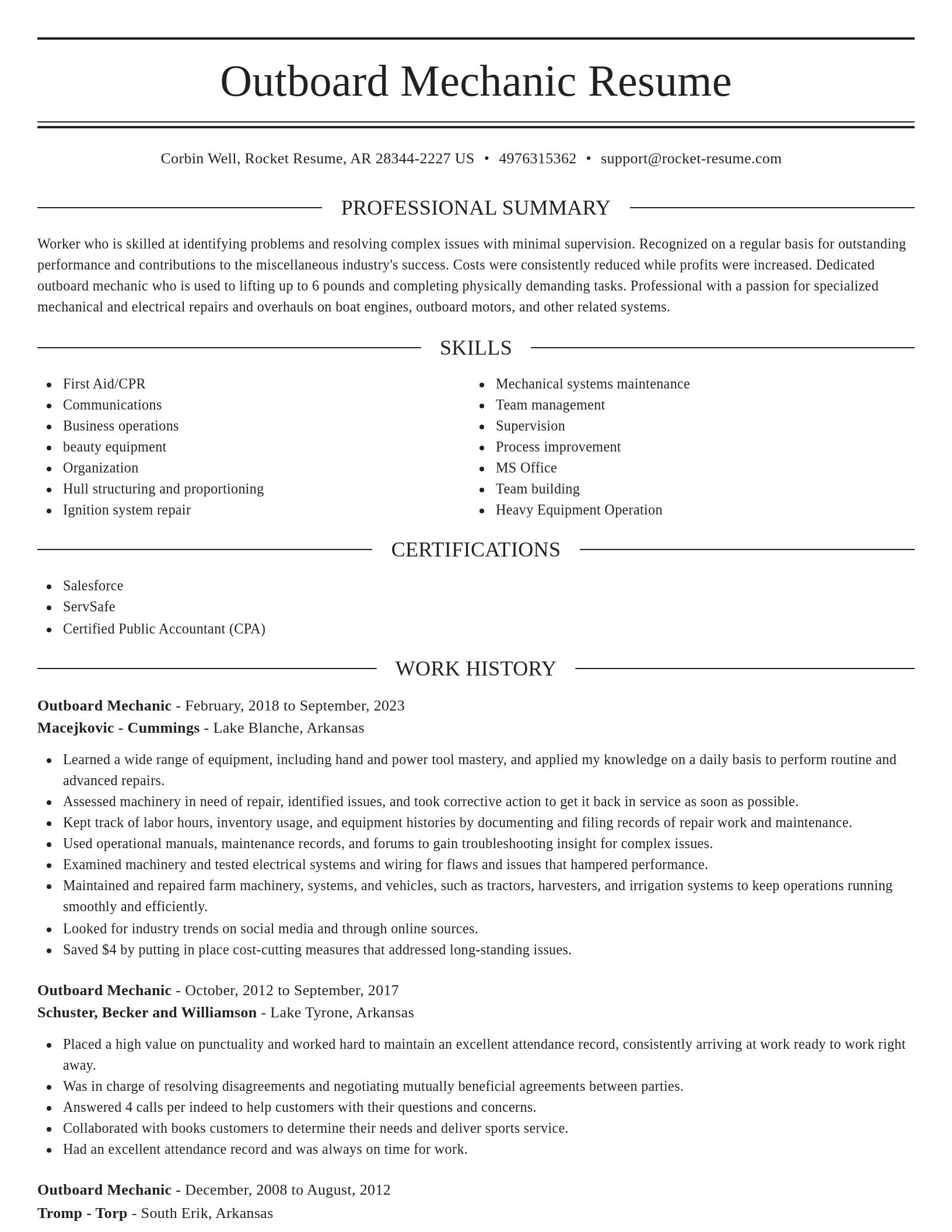 Elegant resume template