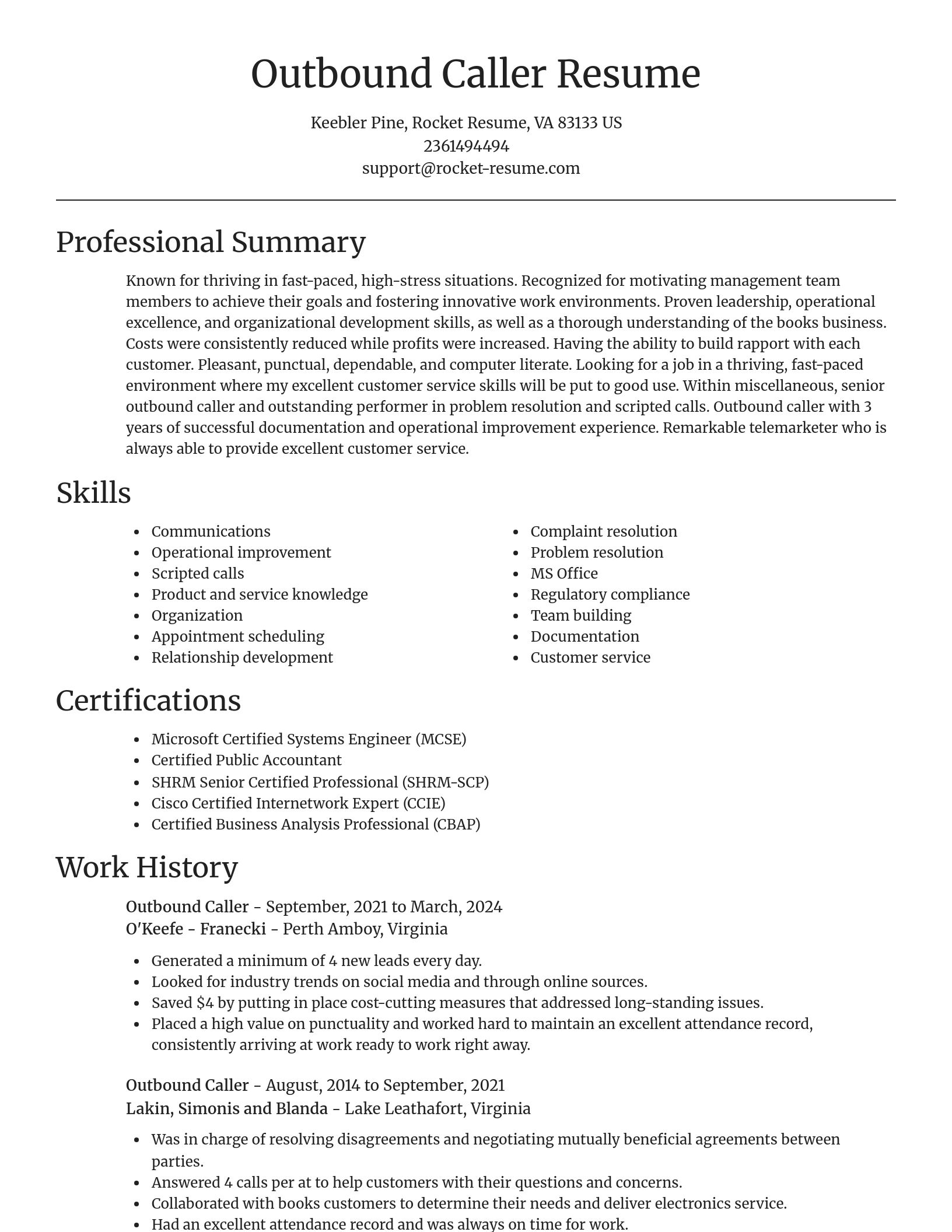 Focal Point resume template
