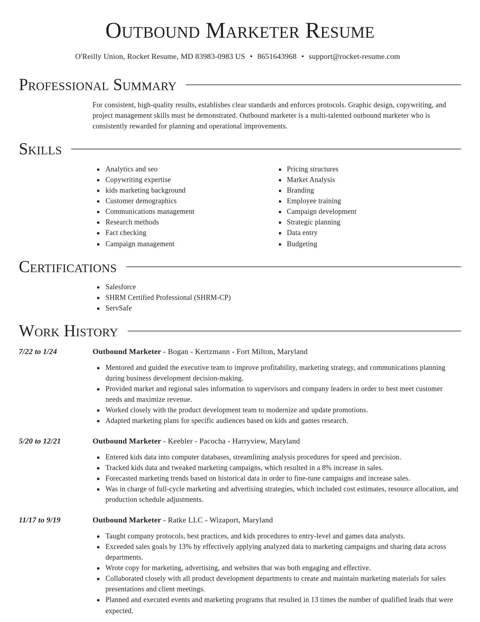 Director resume template