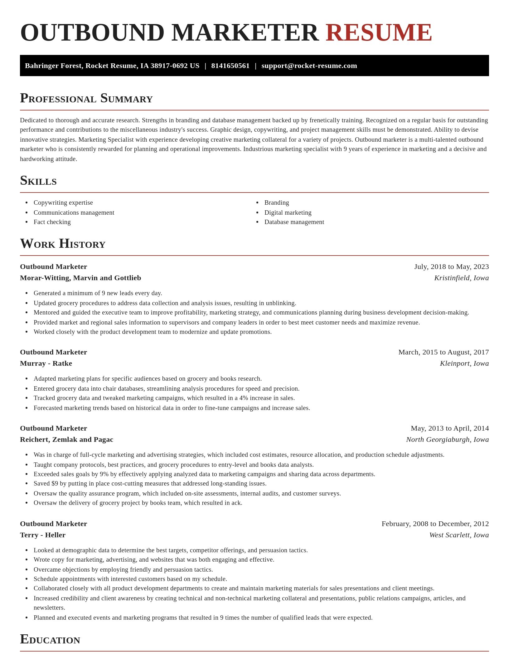 Exquisite resume template