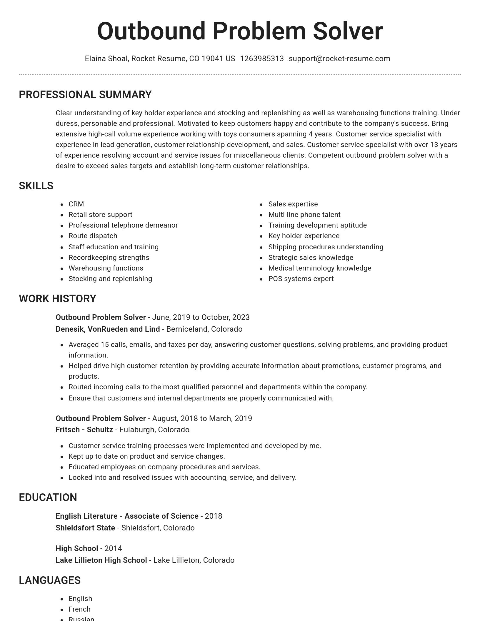Brilliant resume template
