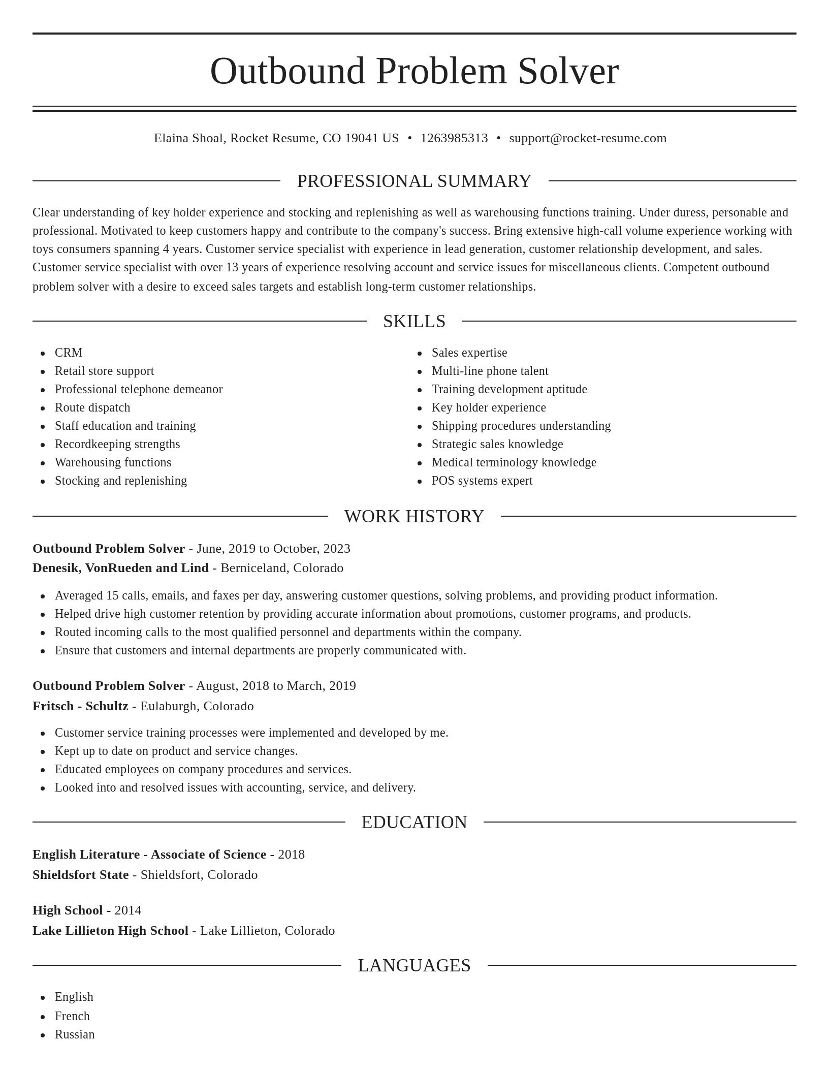 Elegant resume template
