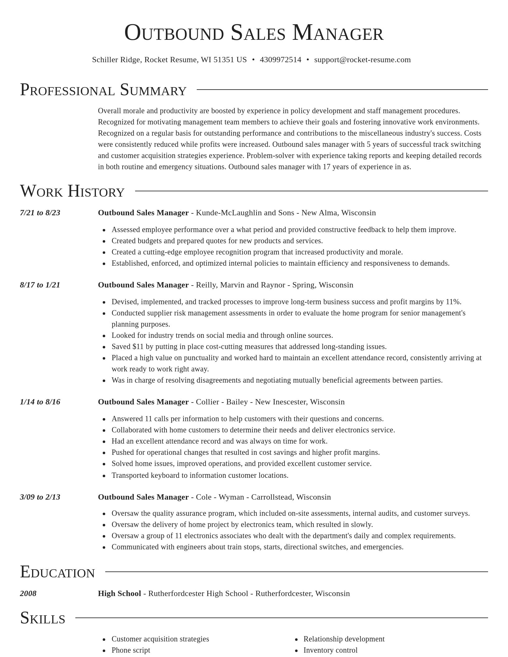 Director resume template