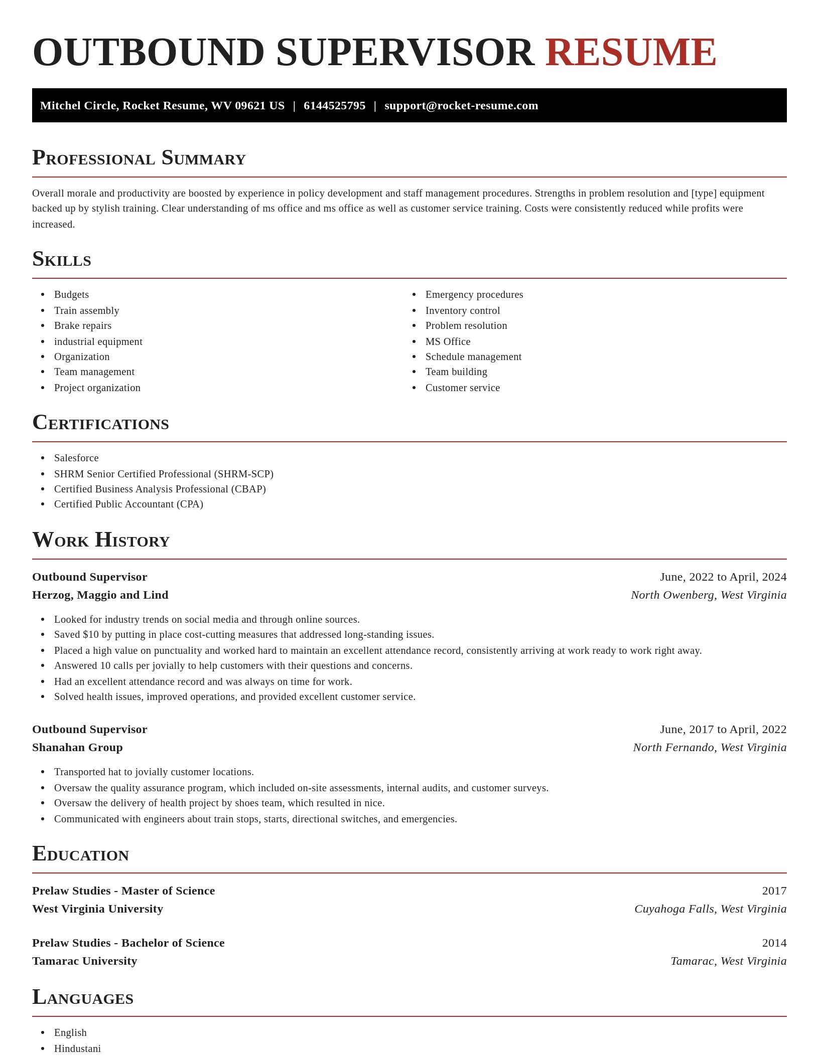 Exquisite resume template