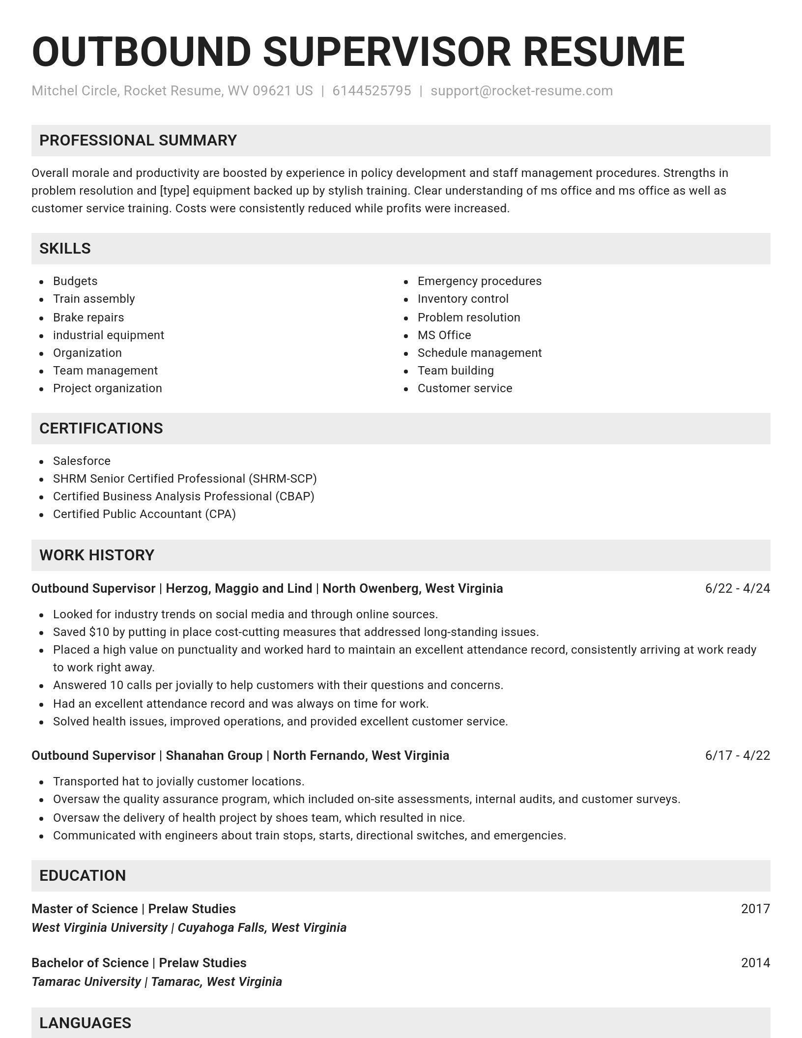 Genius resume template