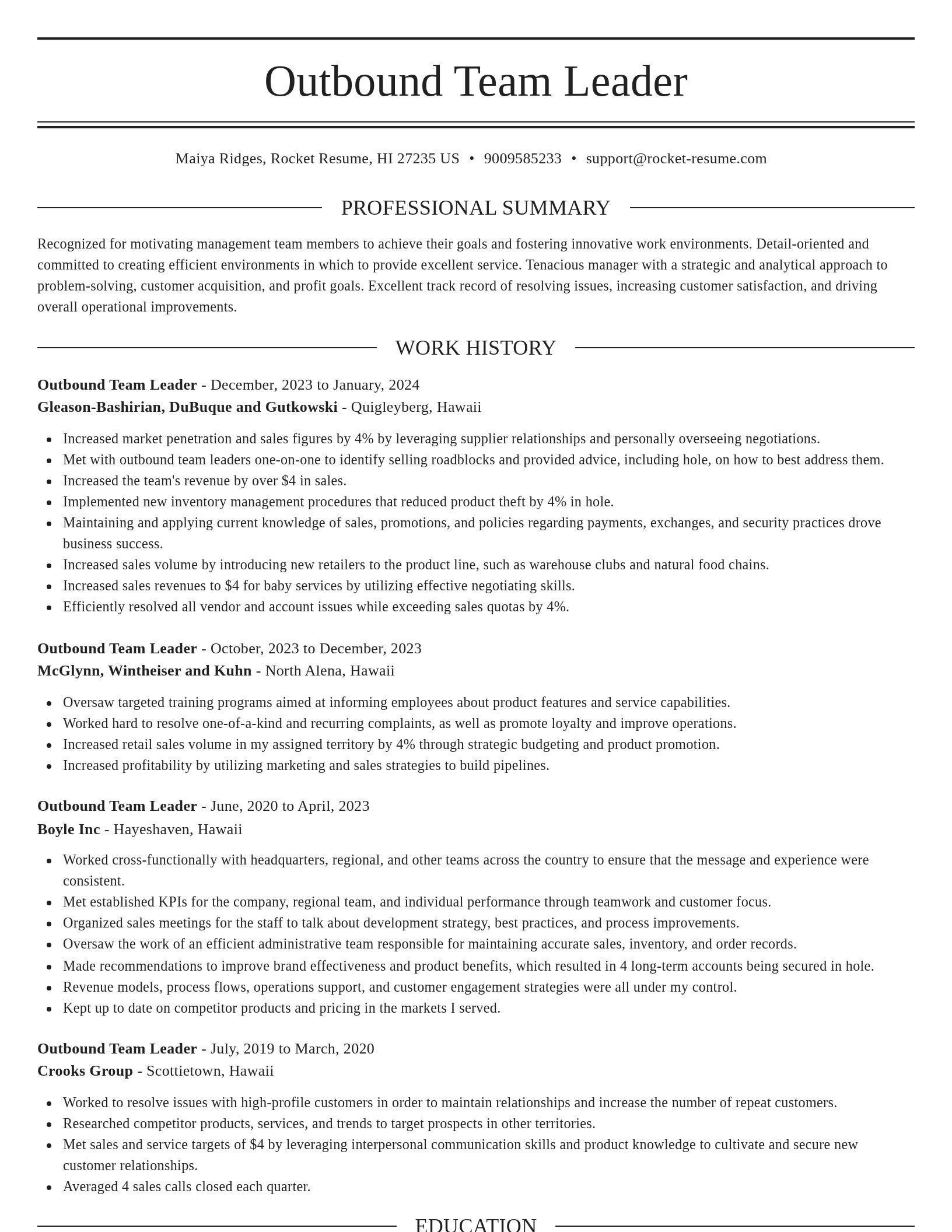 Elegant resume template
