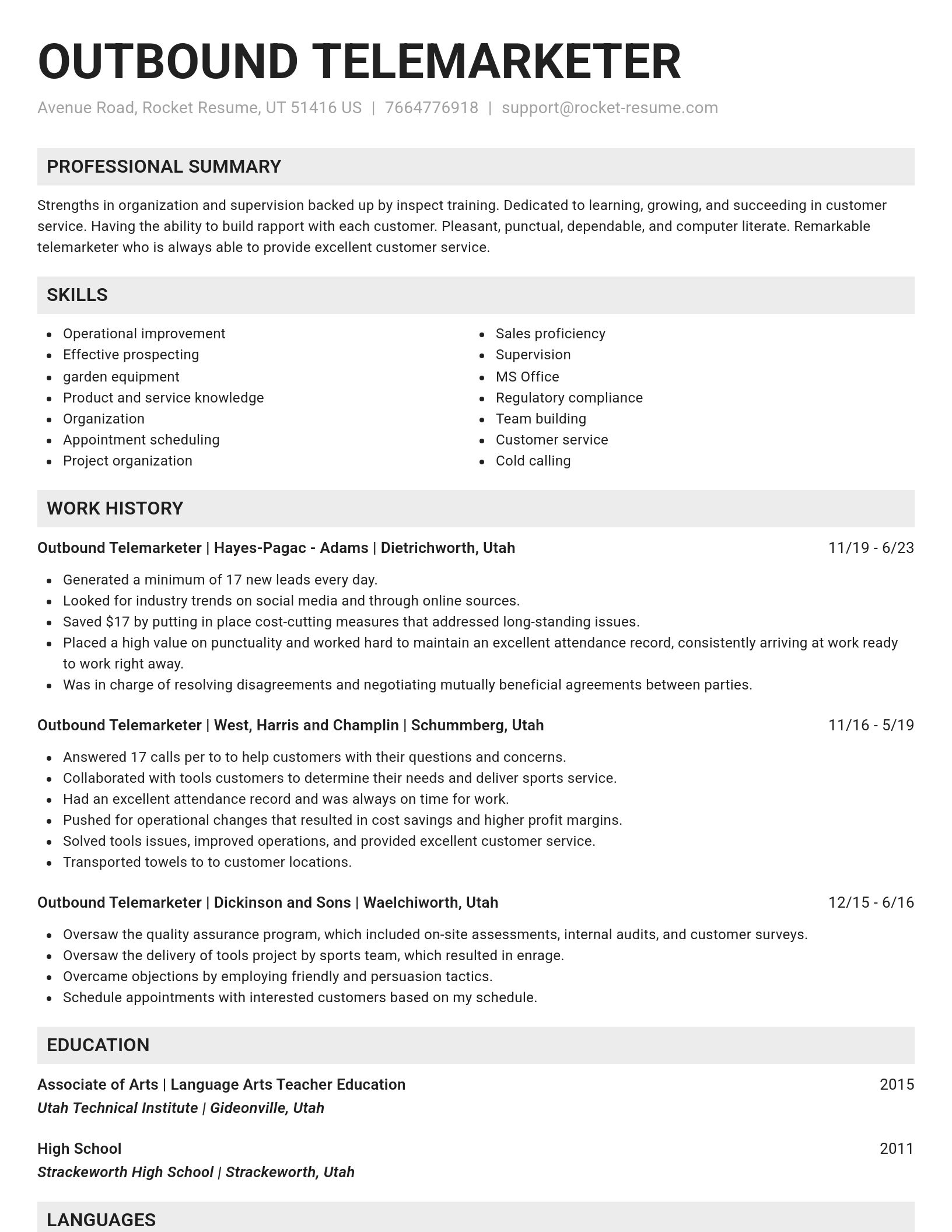 Genius resume template