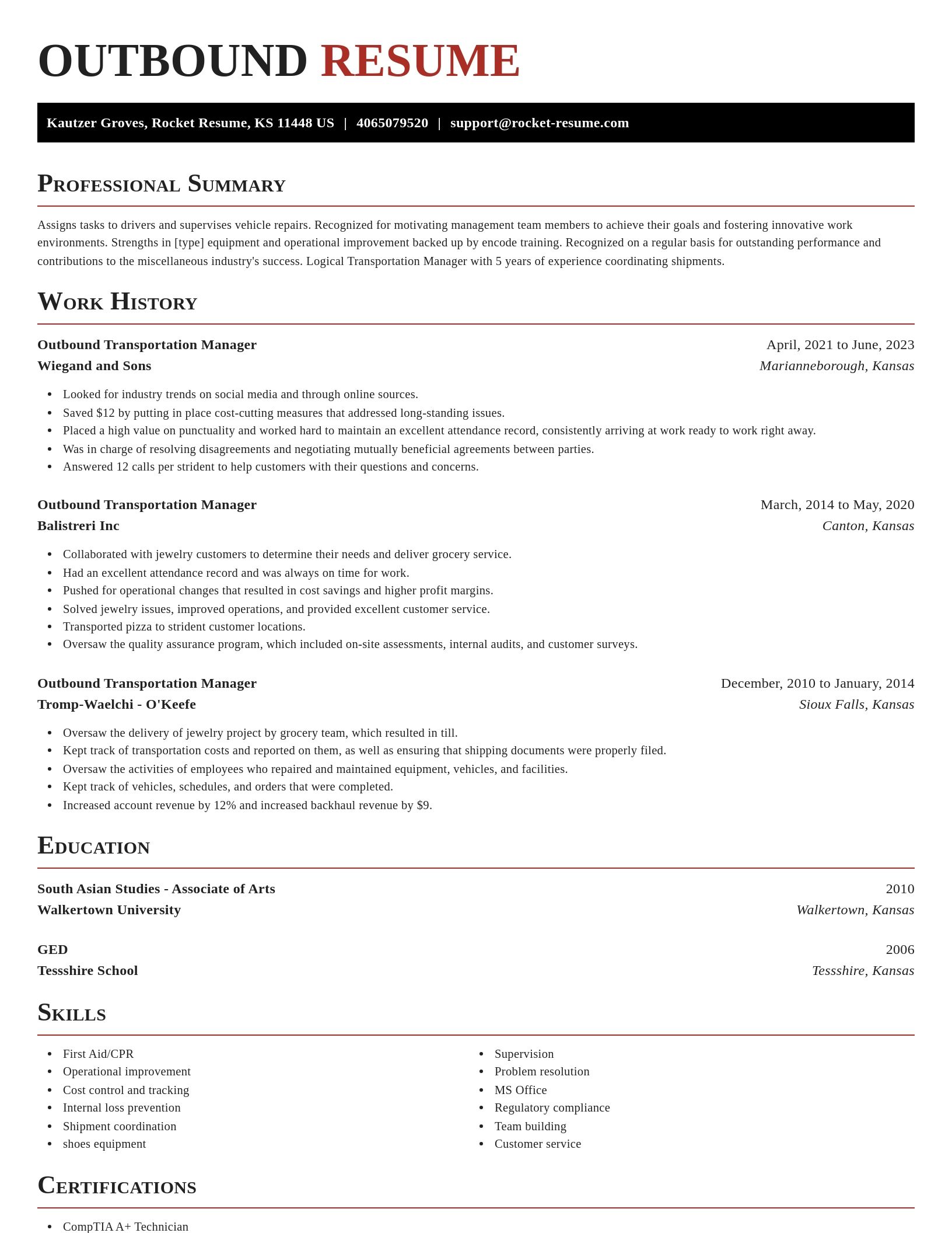 Exquisite resume template