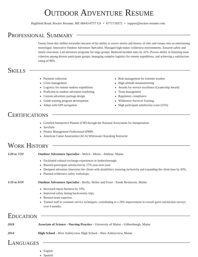 Director resume template