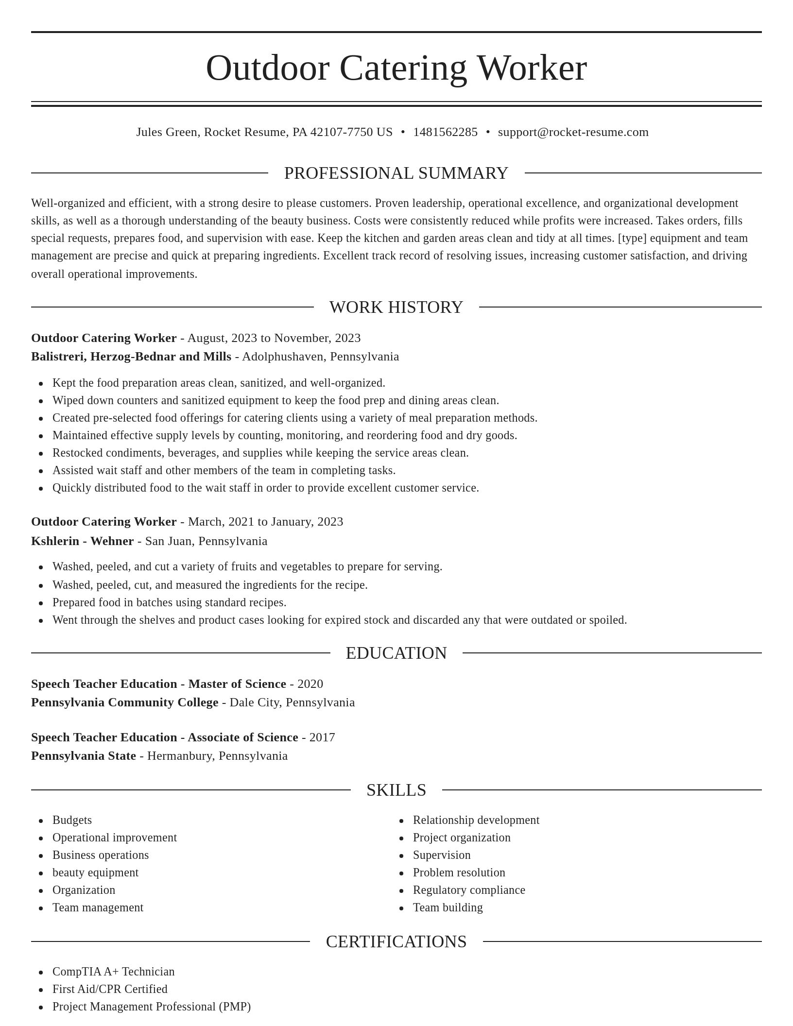 Elegant resume template