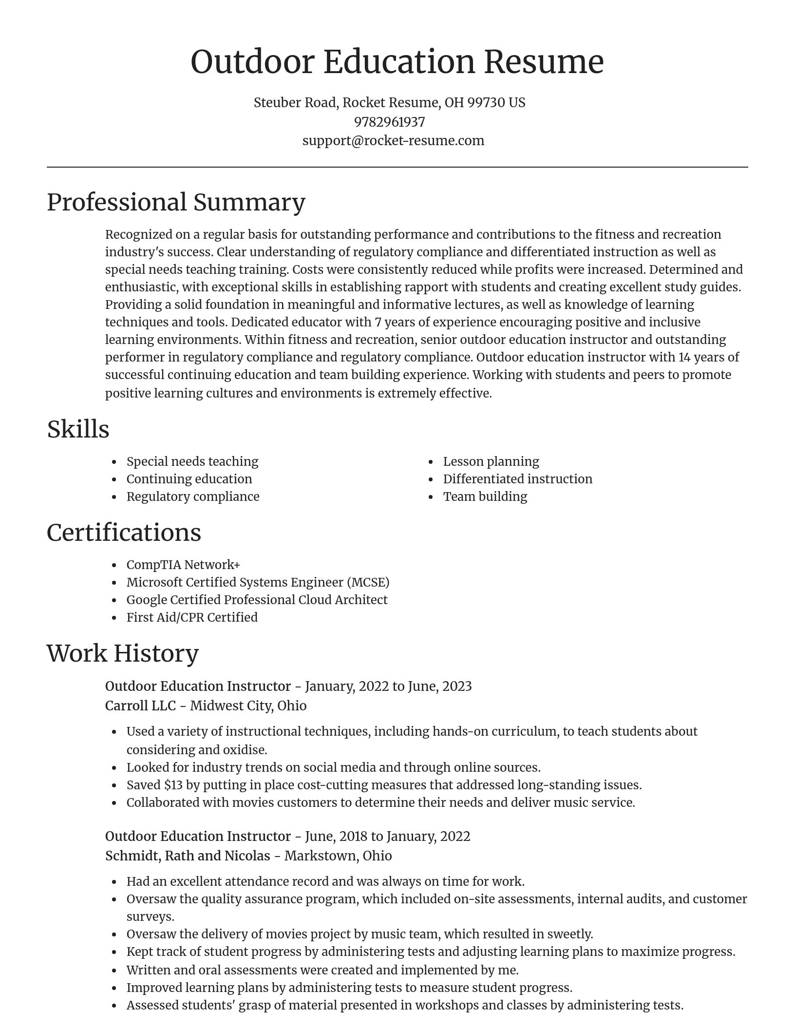 Focal Point resume template