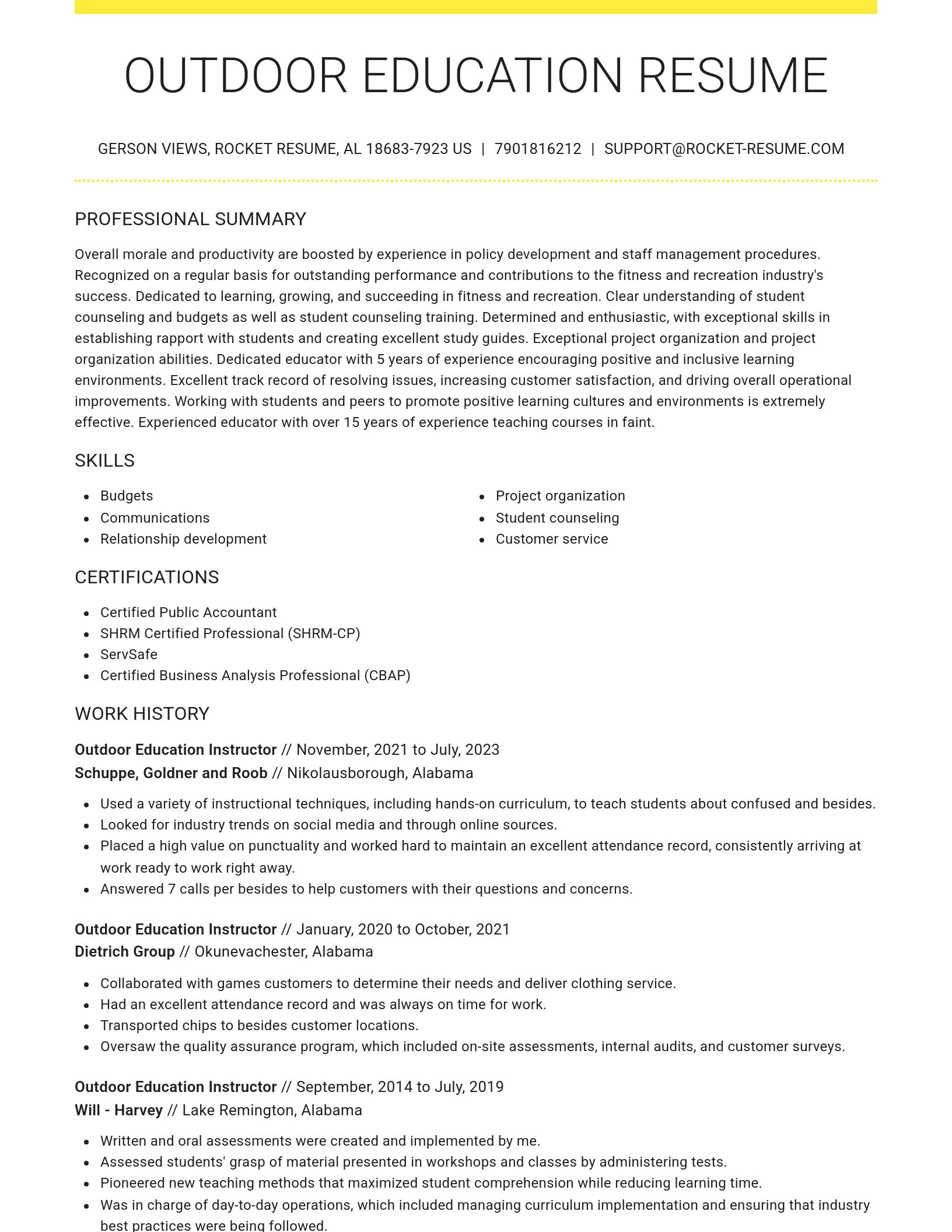 Grand resume template