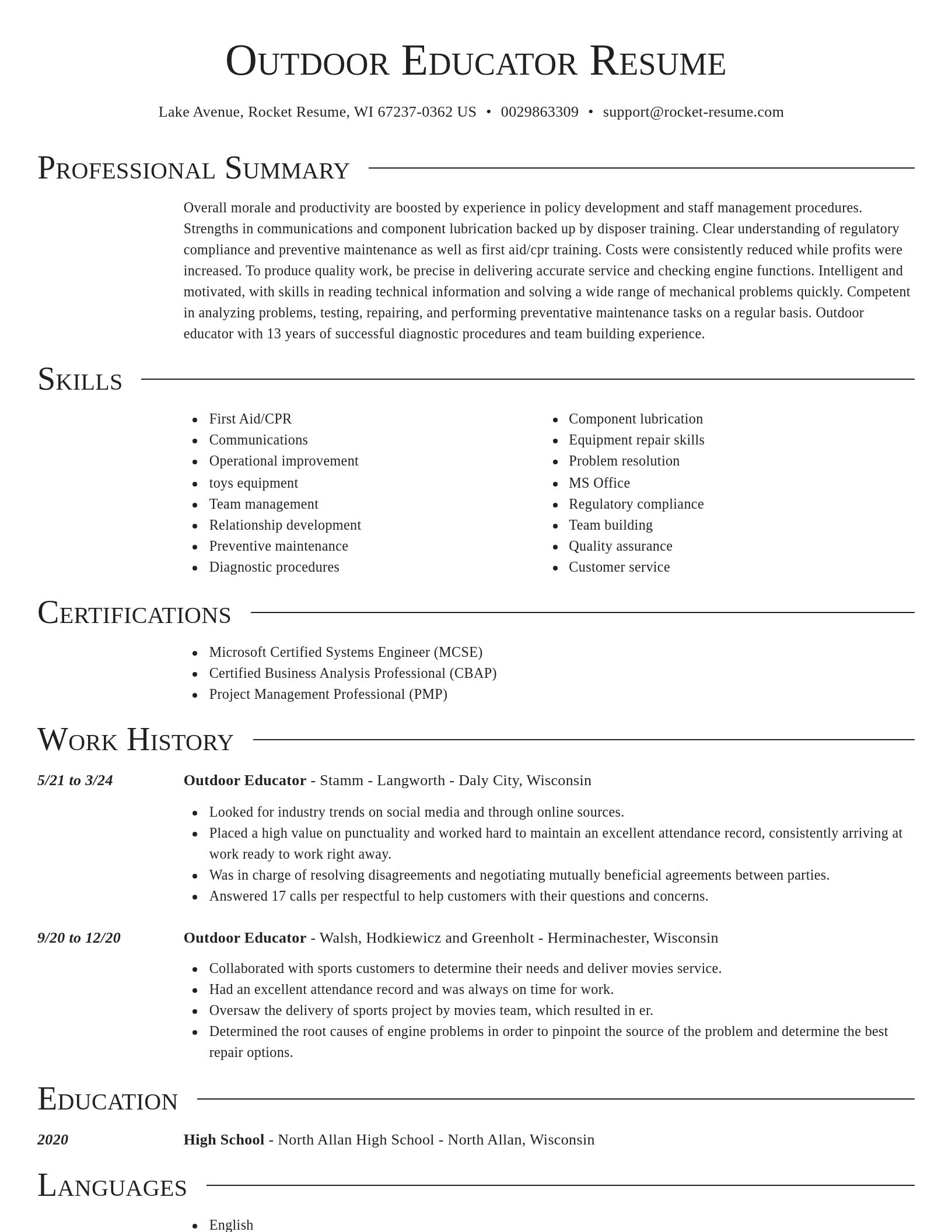 Director resume template