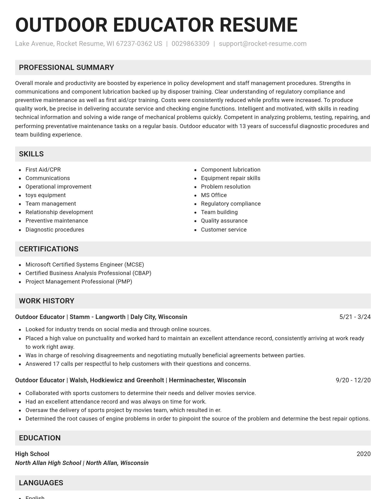 Genius resume template