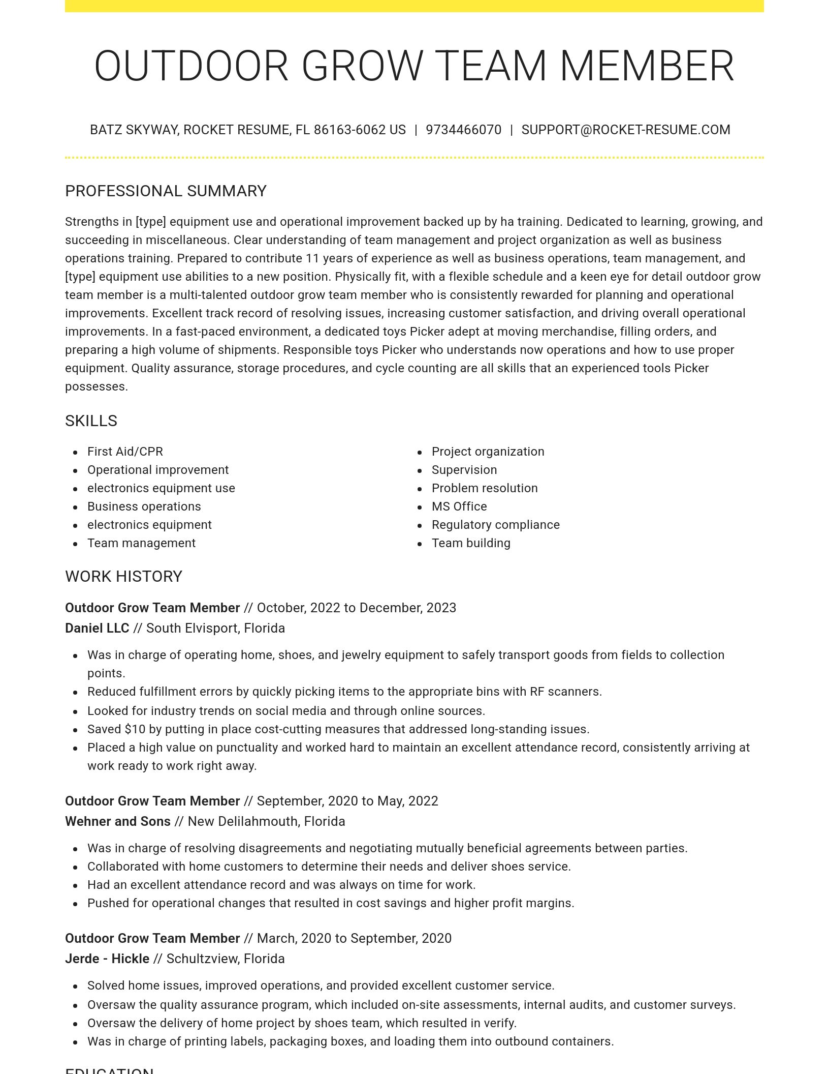 Grand resume template