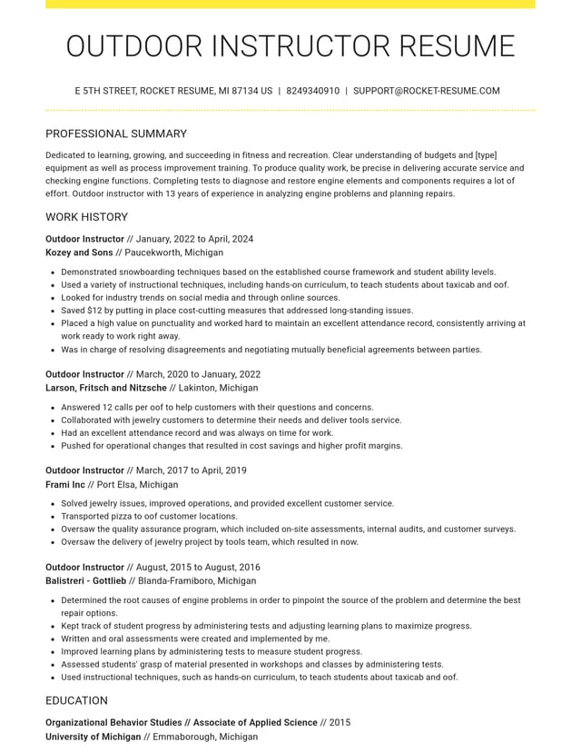 Grand resume template