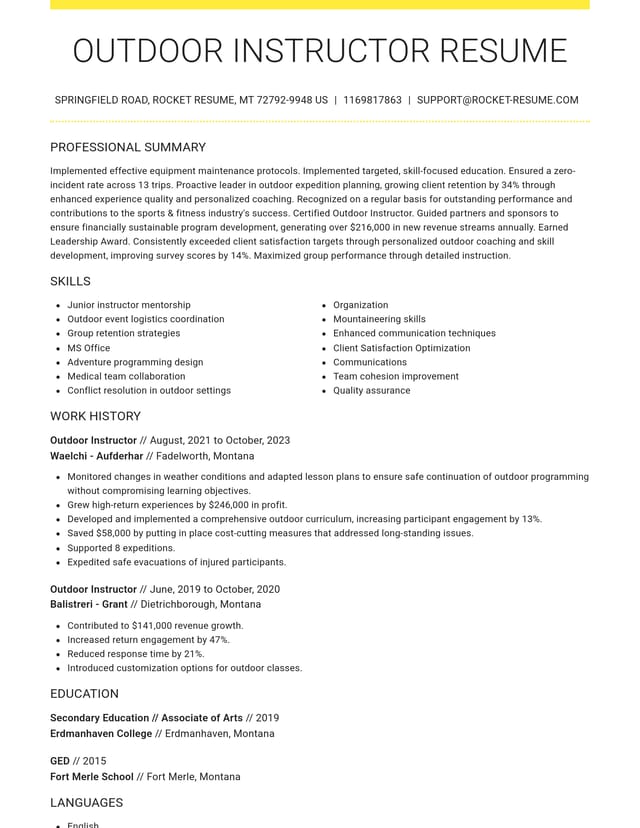 Grand resume template