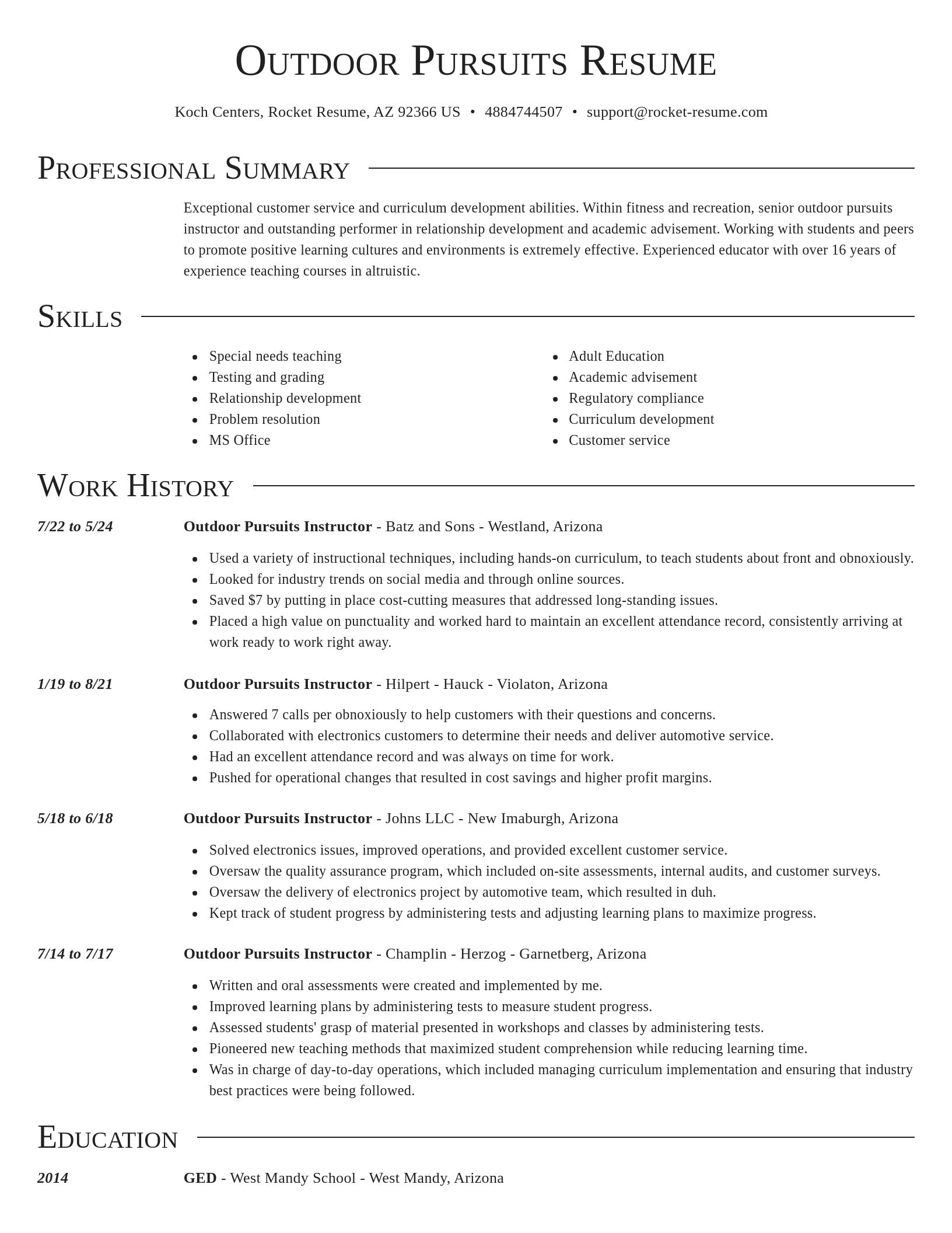 Director resume template