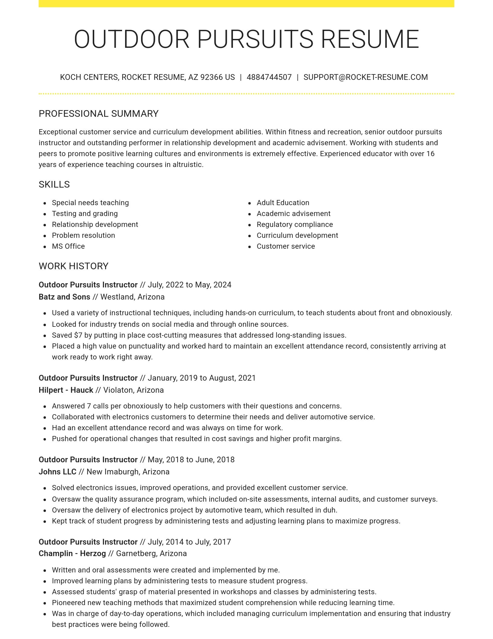 Grand resume template