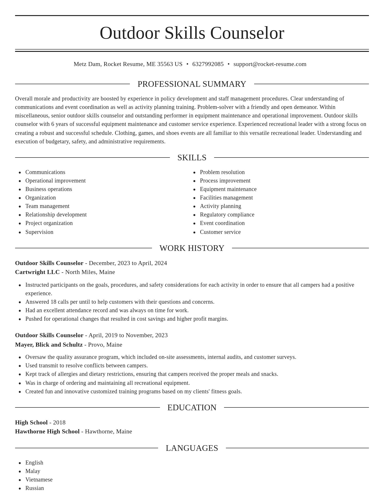 Elegant resume template