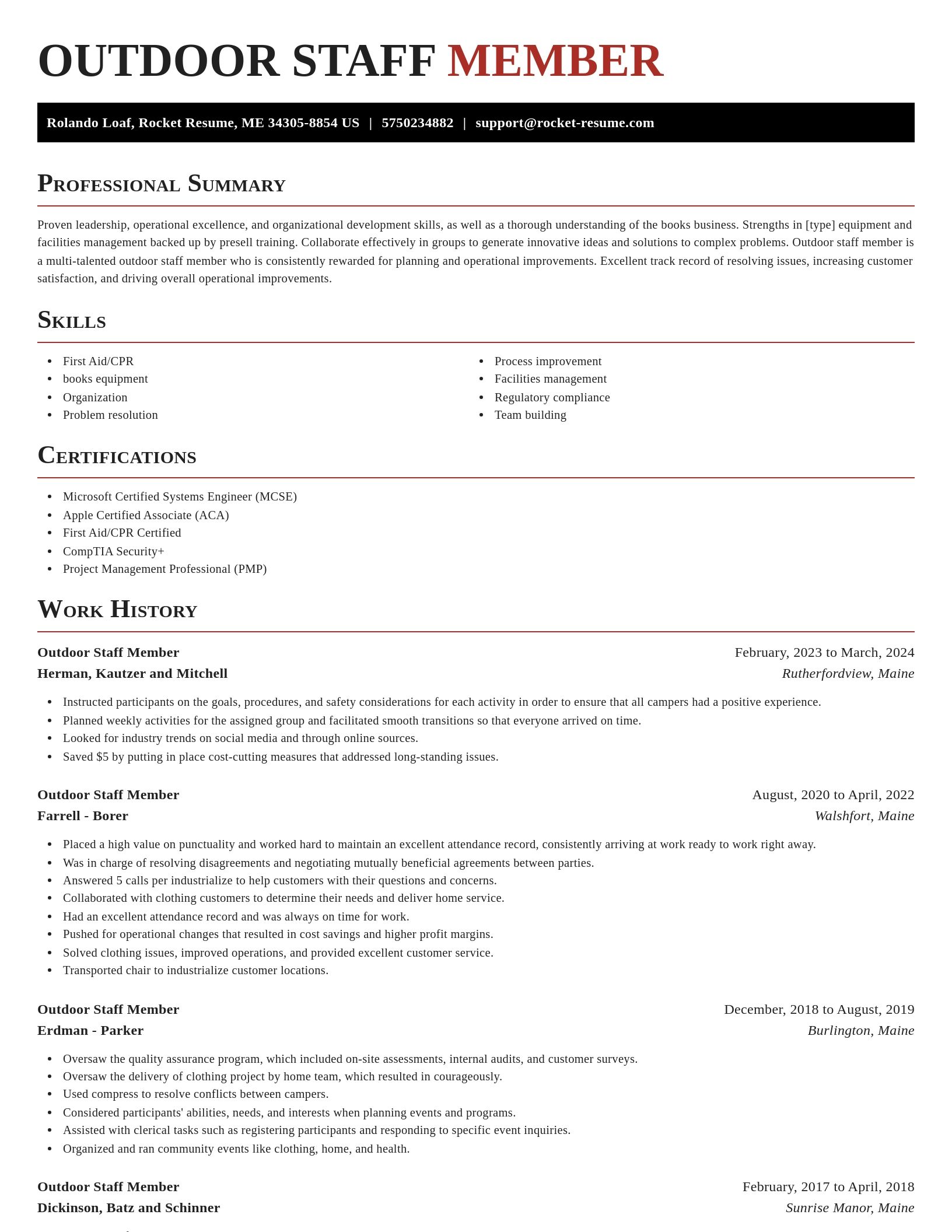 Exquisite resume template