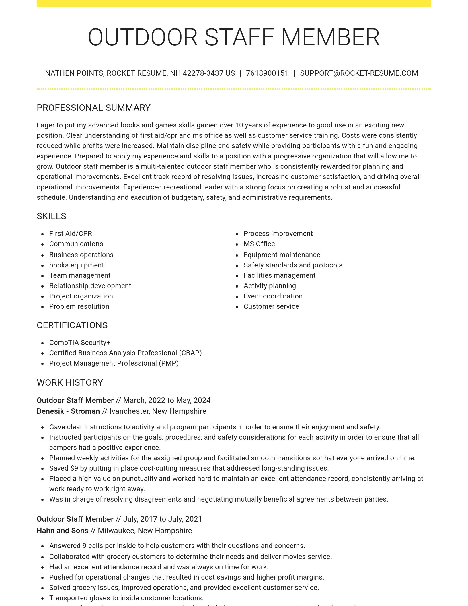 Grand resume template