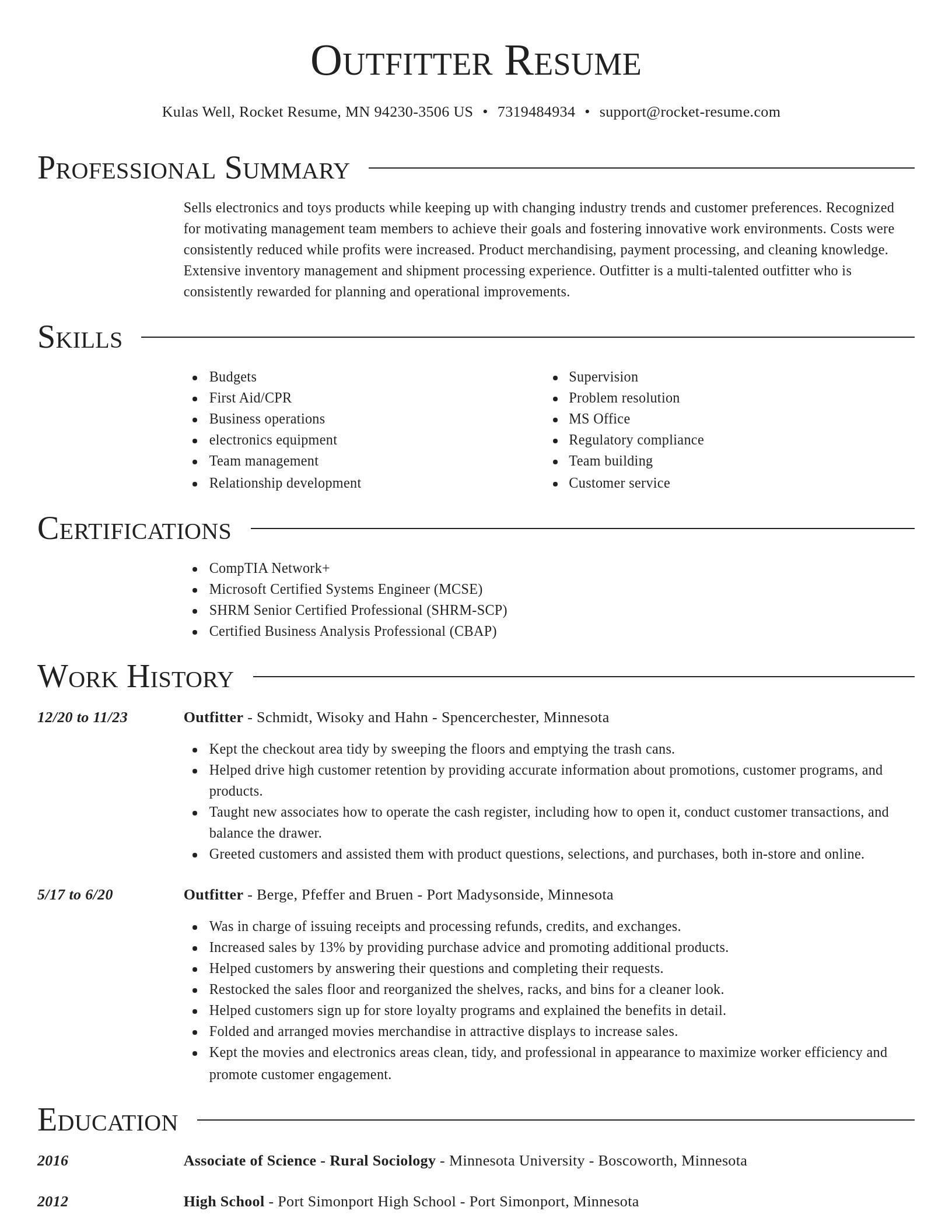 Director resume template