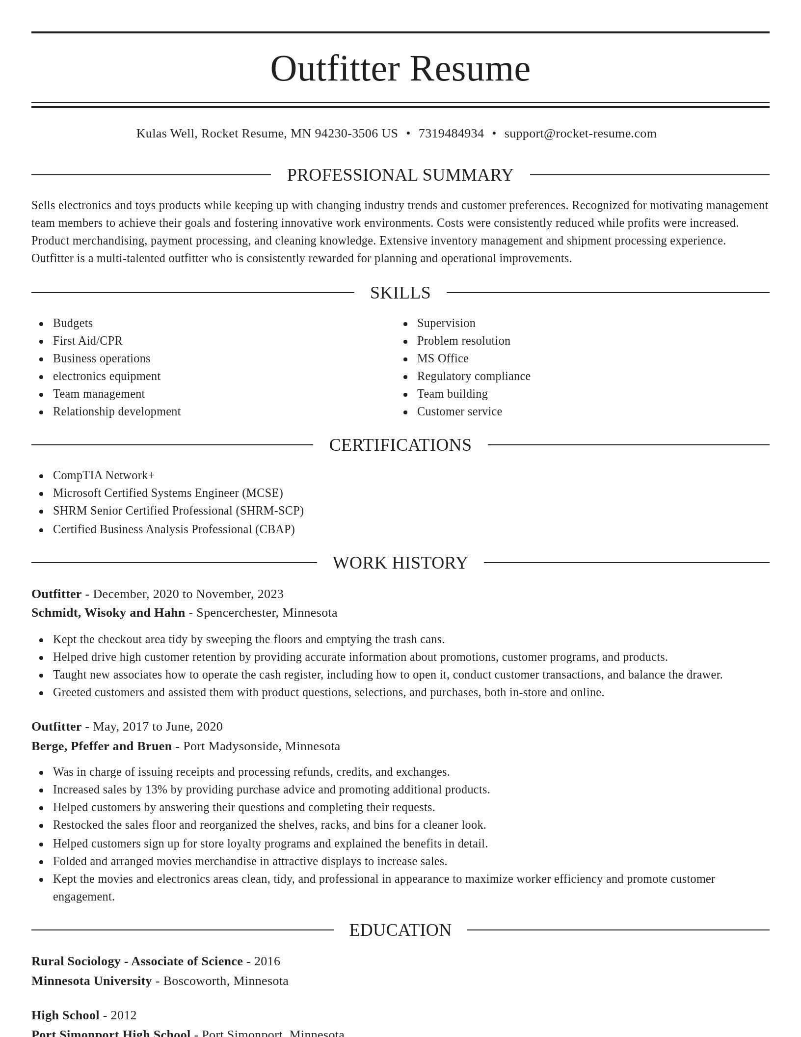 Elegant resume template