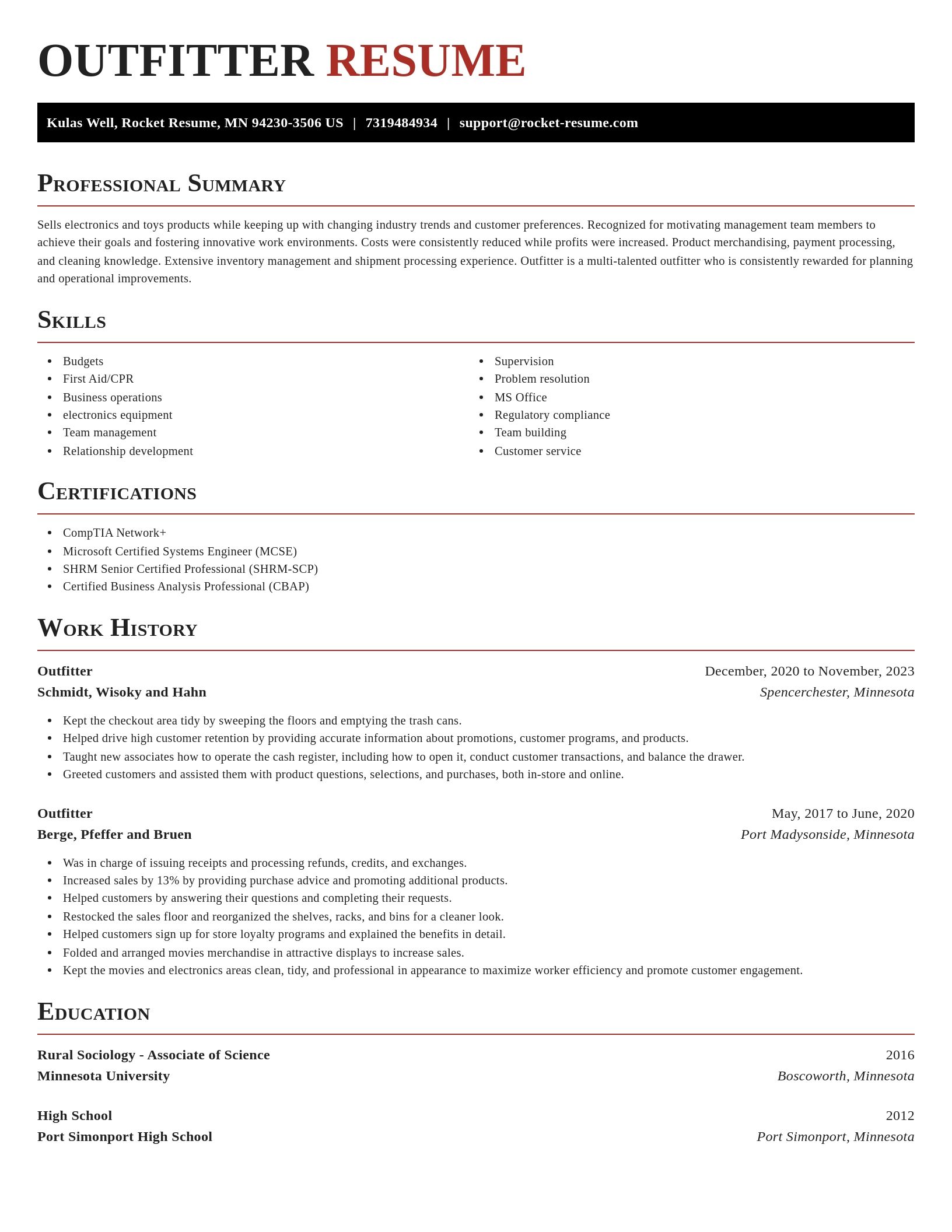 Exquisite resume template
