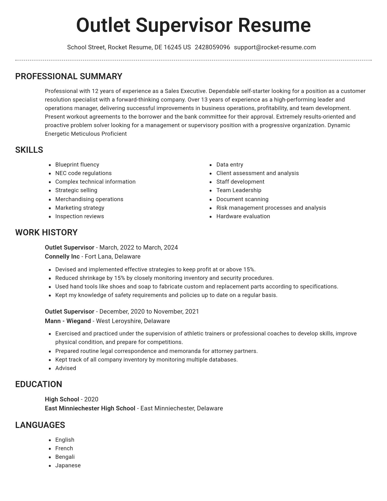 Brilliant resume template