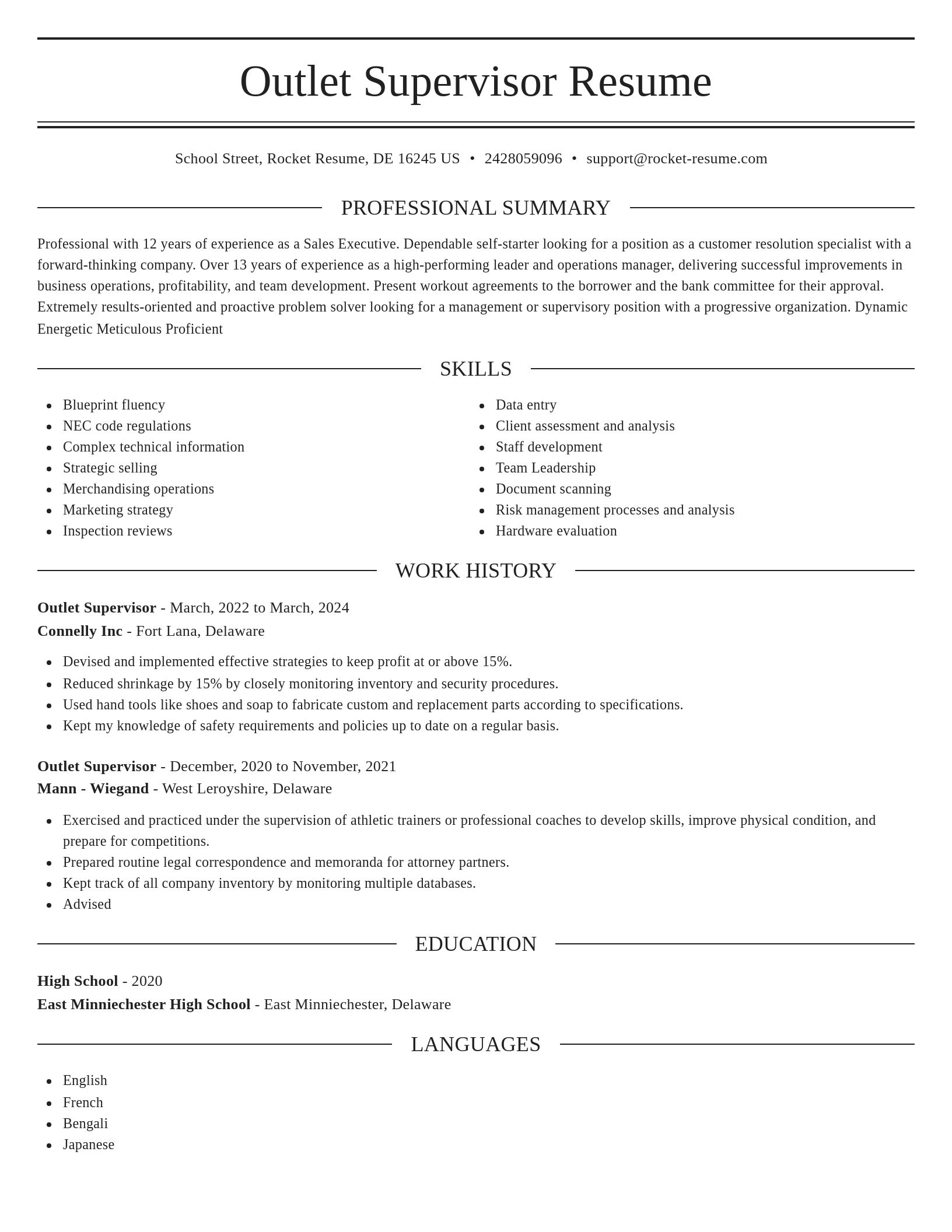 Elegant resume template