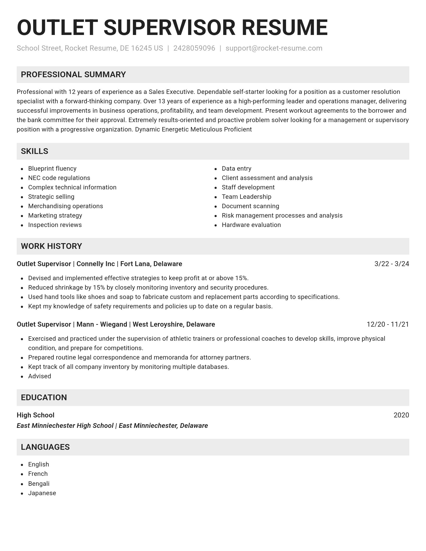 Genius resume template